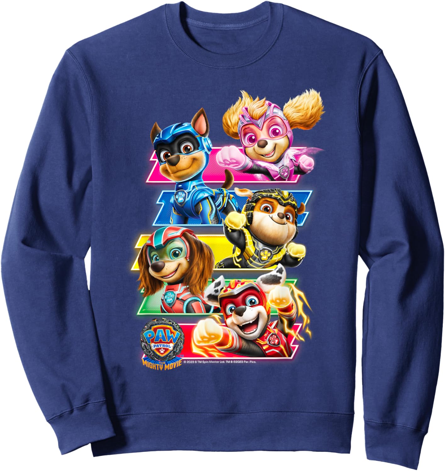 PAW Patrol: The Mighty Movie Comic Strip Group Sweatshirt - Sweatshirt | Navy