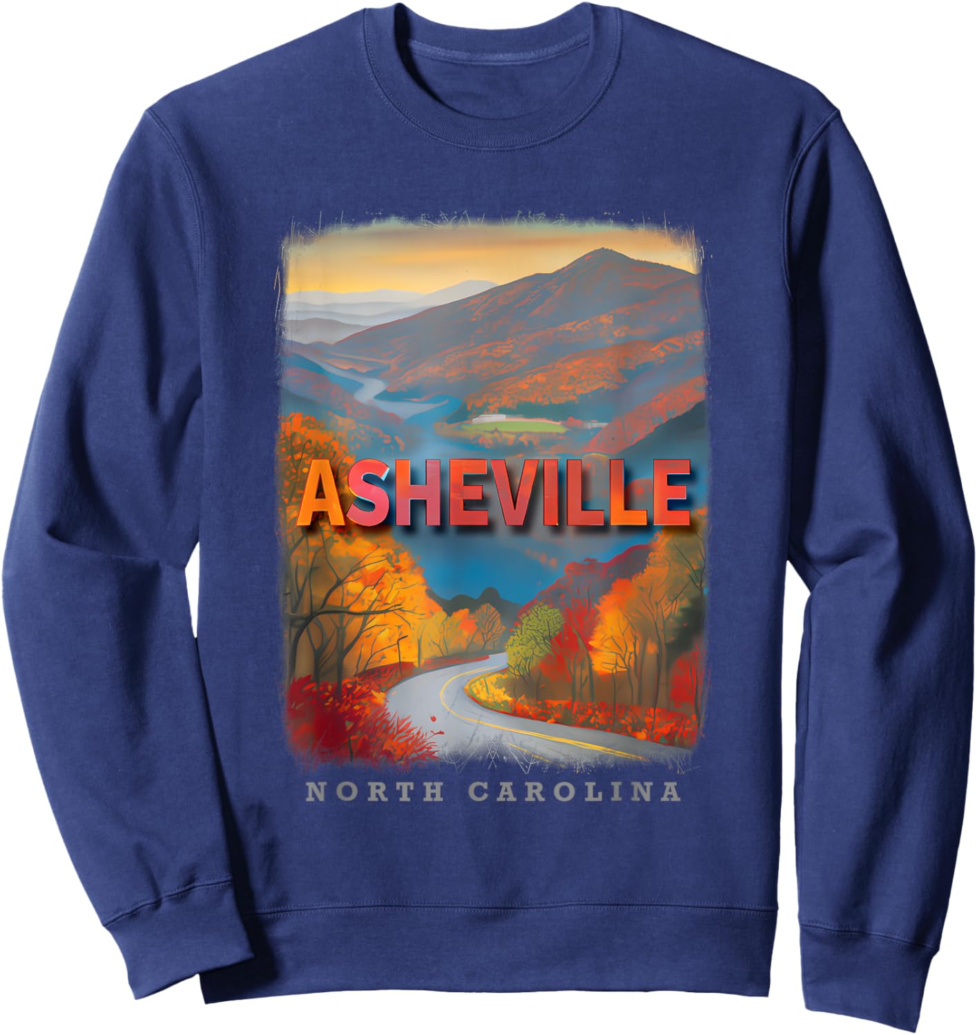 Asheville North Carolina NC Blue Ridge Beauty SD516 Sweatshirt - Sweatshirt | Navy