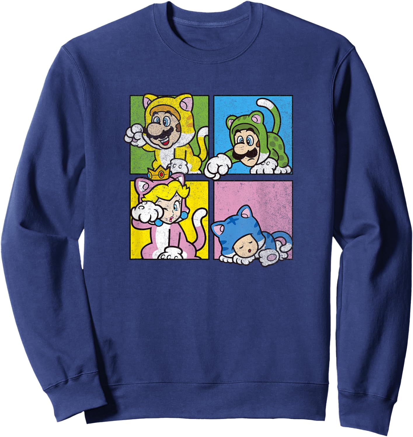 Super Mario 3D World Bowser's Fury Cat Costume Box Ups Sweatshirt - Sweatshirt | Navy