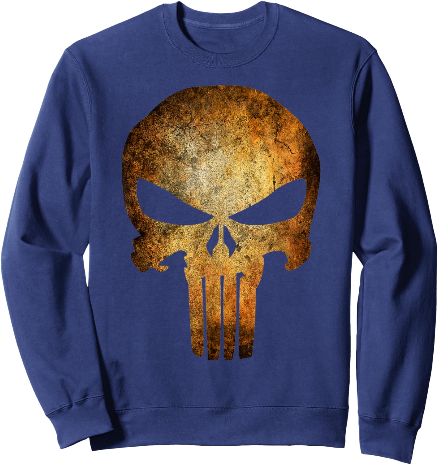 Marvel Punisher Rusted Skull Logo Sweatshirt - Sweatshirt | Navy