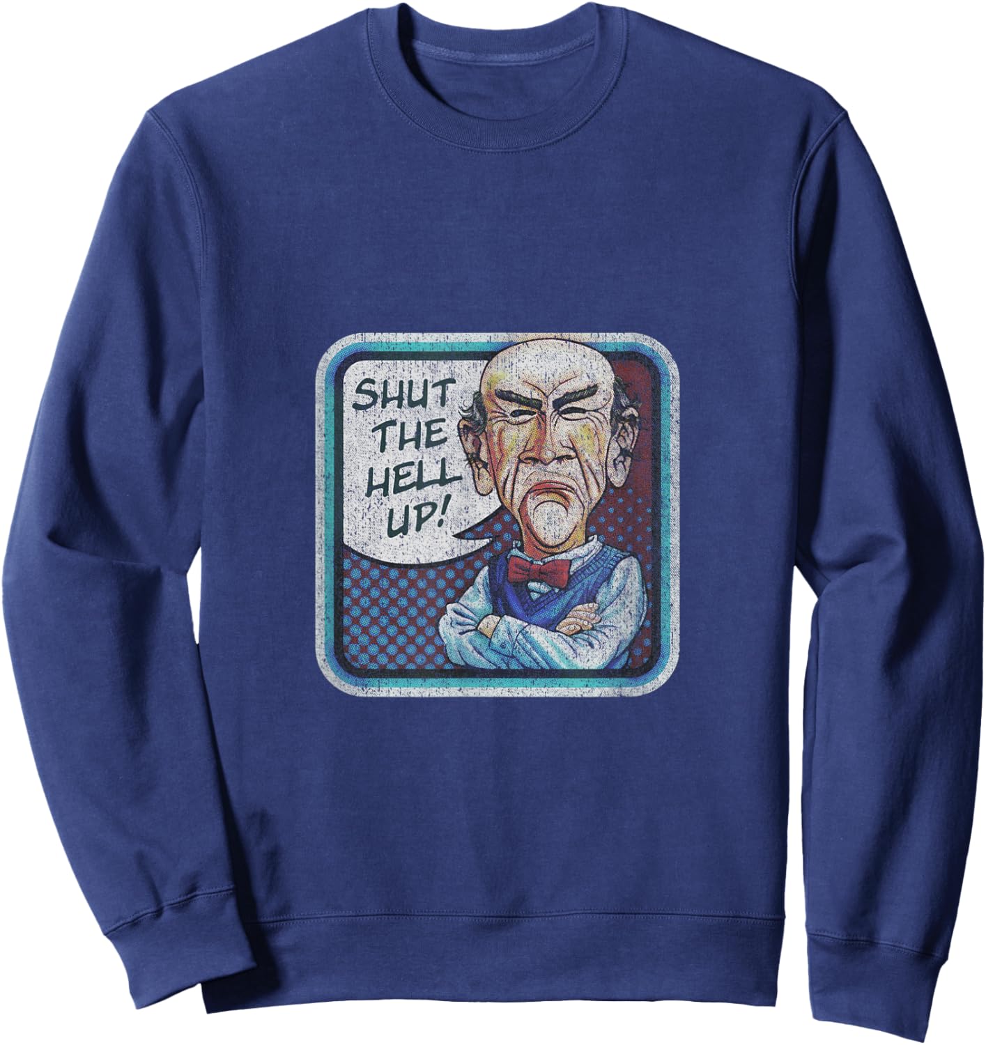 Walter Retro Washed , Small, Black Sweatshirt - Sweatshirt | Navy