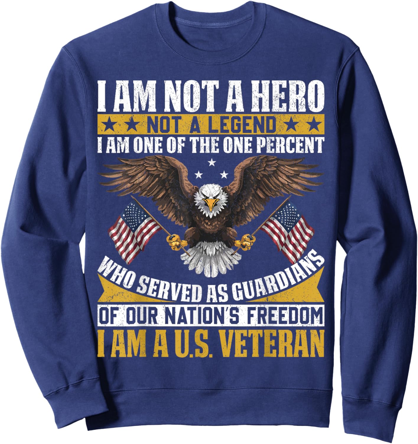 Veteran USA Veterans Day US Army America Veteran Sweatshirt - Sweatshirt | Navy