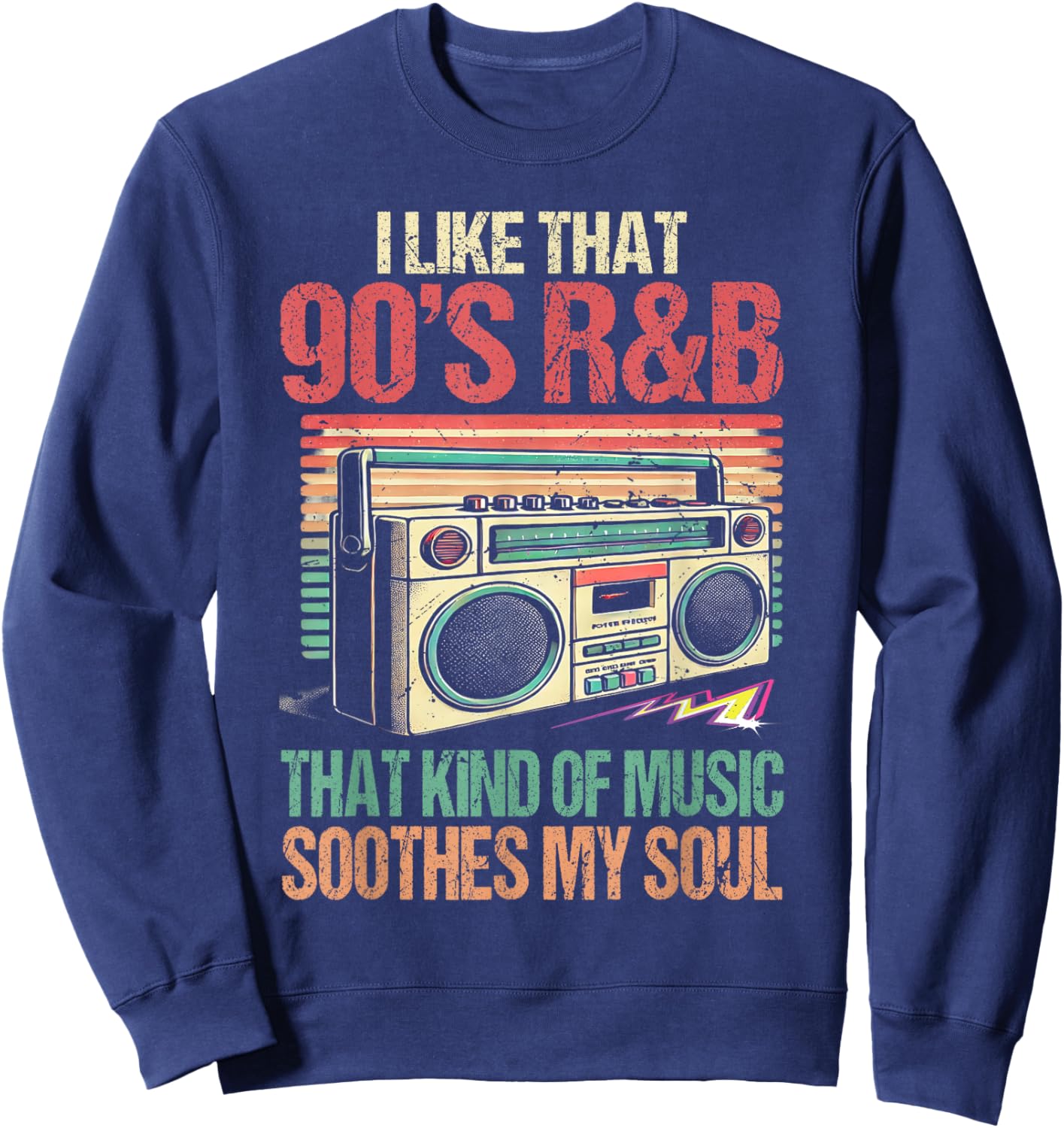 R&B Artist girls Vintage 90 s r and b graphic Sweatshirt - Sweatshirt | Navy