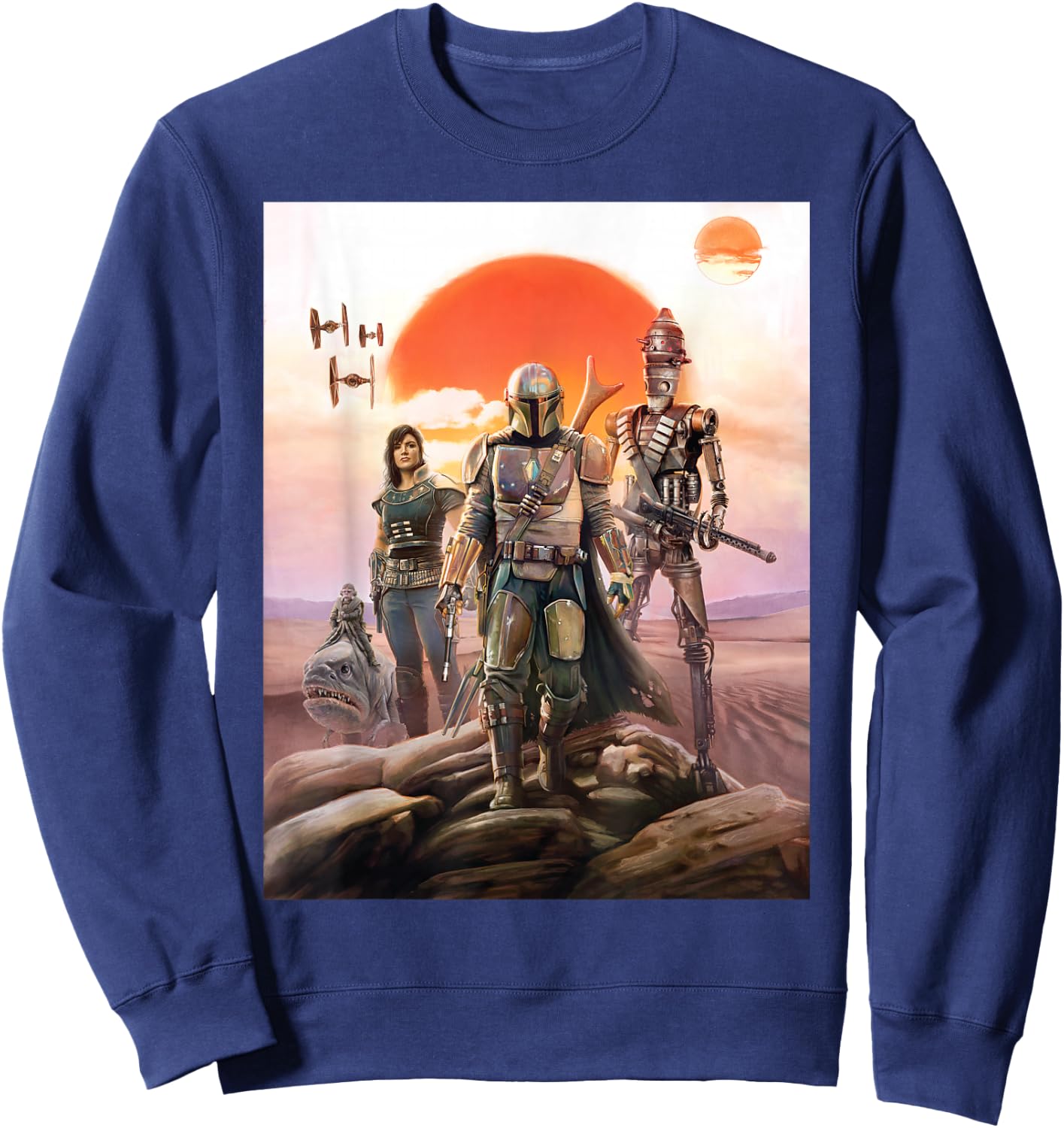 Star Wars The Mandalorian Group Poster Sweatshirt - Sweatshirt | Navy