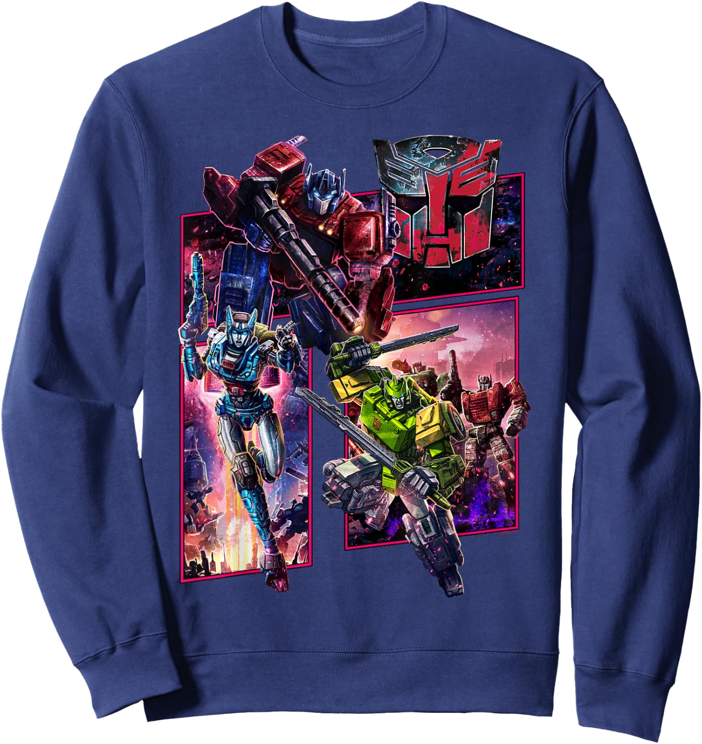 Transformers: War for Cybertron Autobot Panels Small Sweatshirt - Sweatshirt | Navy
