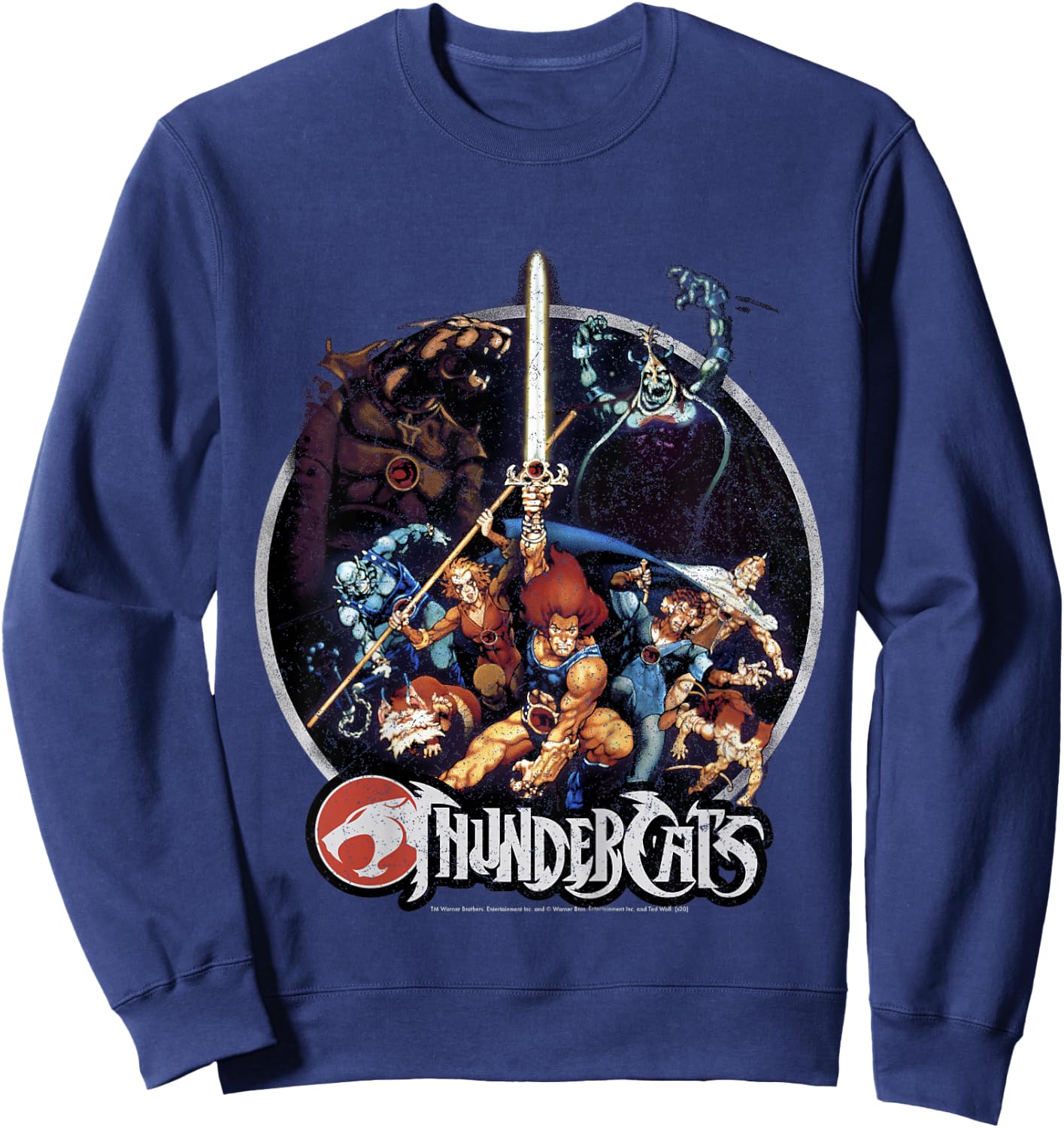 Kids Thundercats Group Shot Vintage Circle Sweatshirt - Sweatshirt | Navy