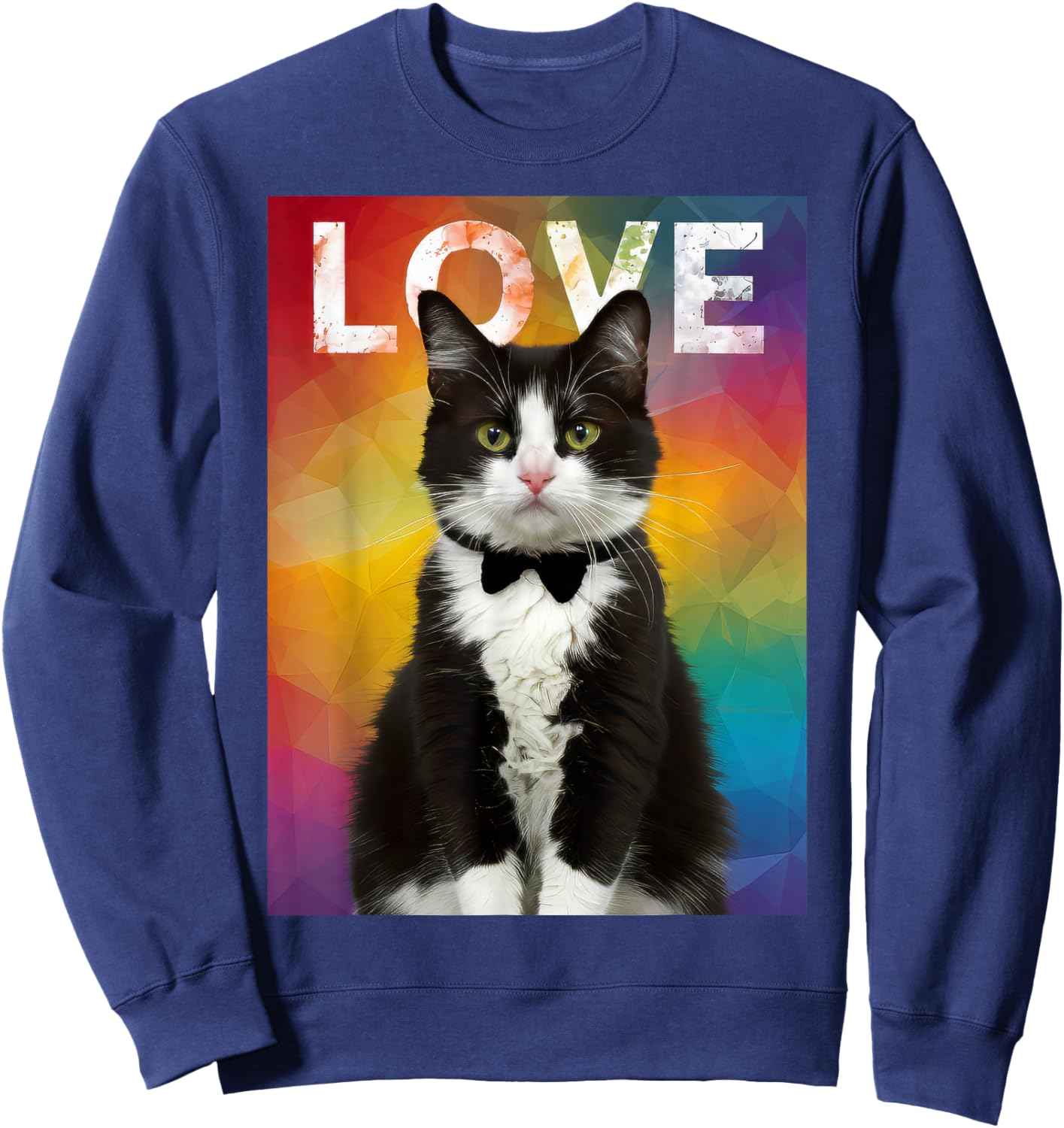 My Tuxedo Cat Is My Best Friend Funny Cat Lovers Women Girls Kids Sweatshirt - Sweatshirt | Navy