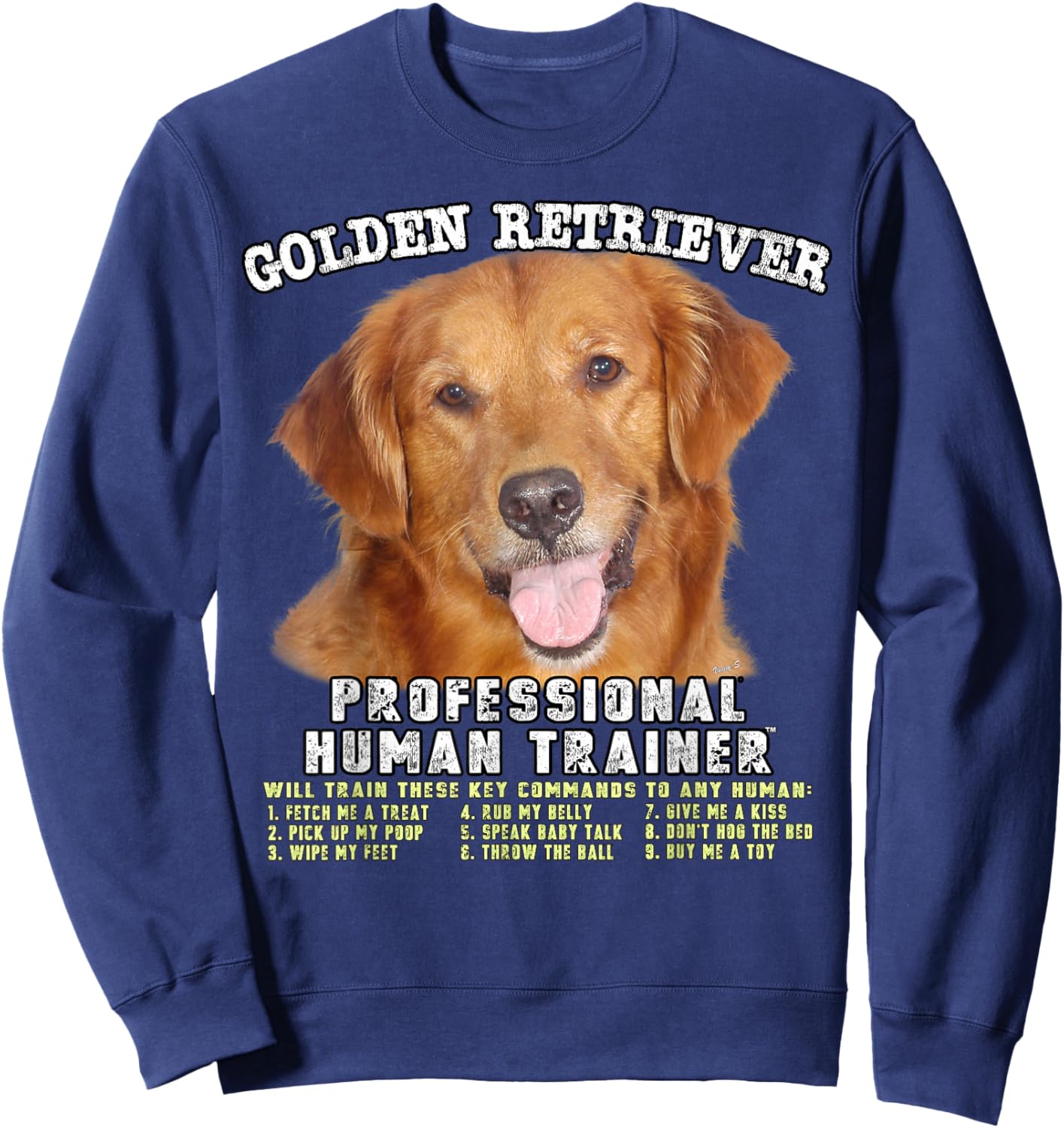 Golden Retriever Professional Human Trainer Sweatshirt - Sweatshirt | Navy
