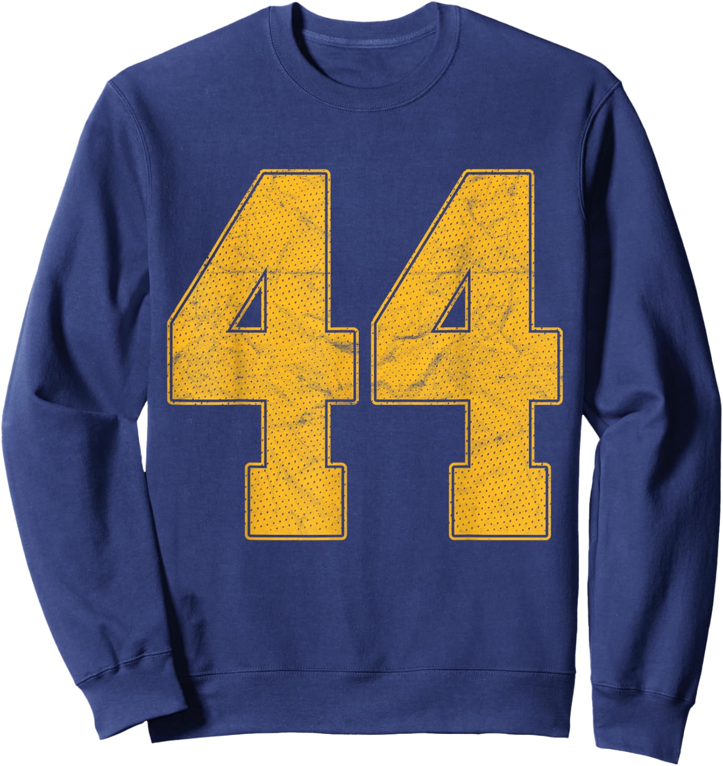 Number 44 Numbered Uniform Sports Team Jersey 44th Birthday Sweatshirt - Sweatshirt | Navy