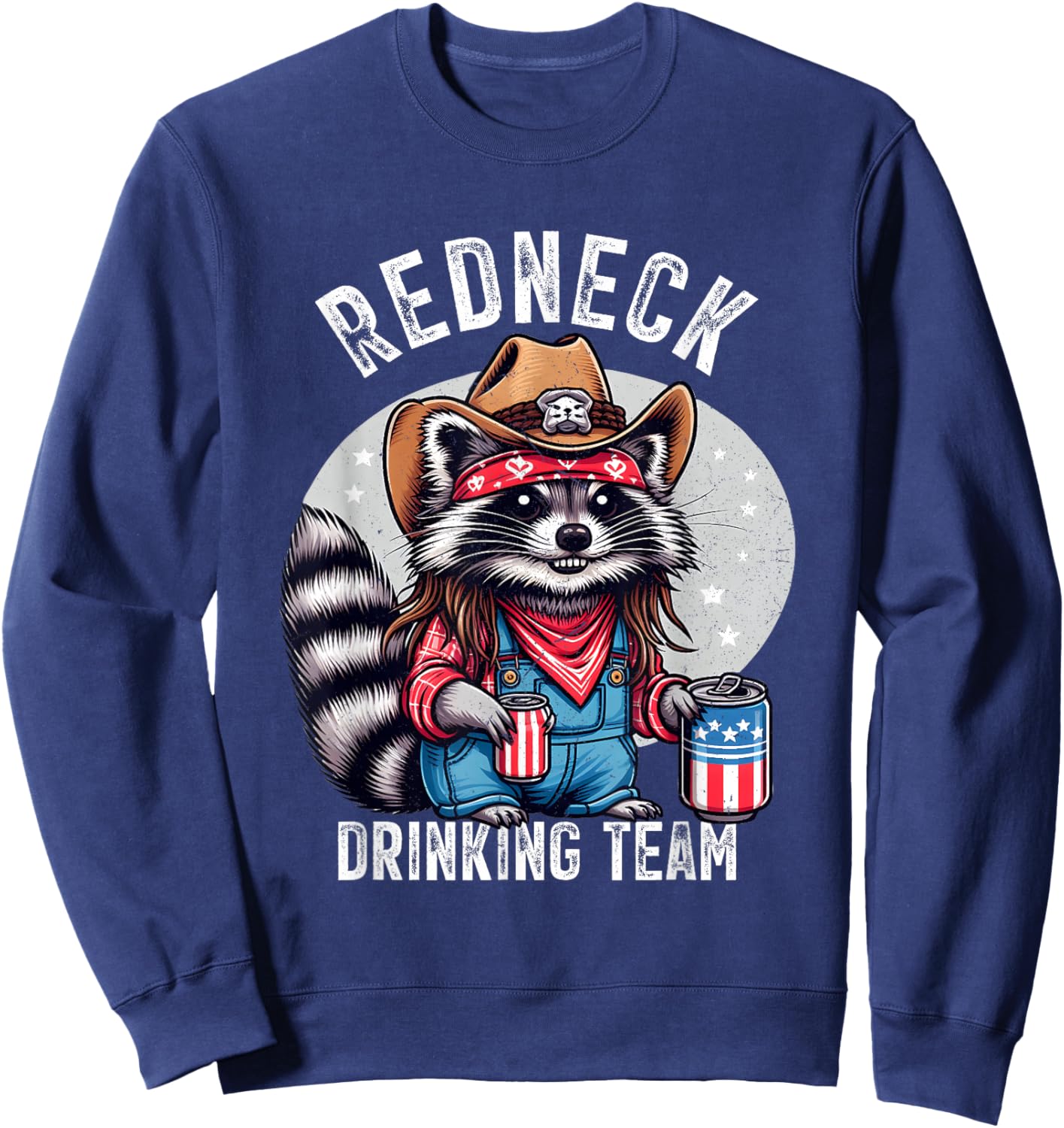 Redneck Raccoon Mullet White Trash Party Attire Hillbilly Sweatshirt - Sweatshirt | Navy