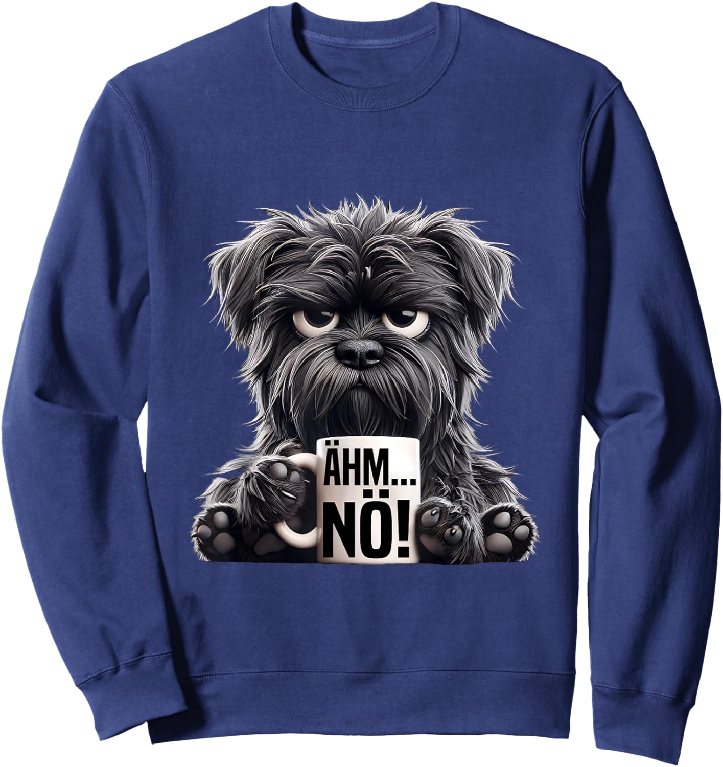 Grimmiger Hund Arbeitskollegen Herren Damen Lustiges Hund Sweatshirt - Sweatshirt | Navy