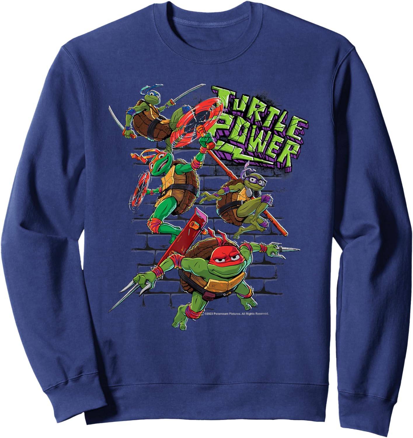 Teenage Mutant Ninja Turtles: Mutant Mayhem Turtle Power Sweatshirt - Sweatshirt | Navy