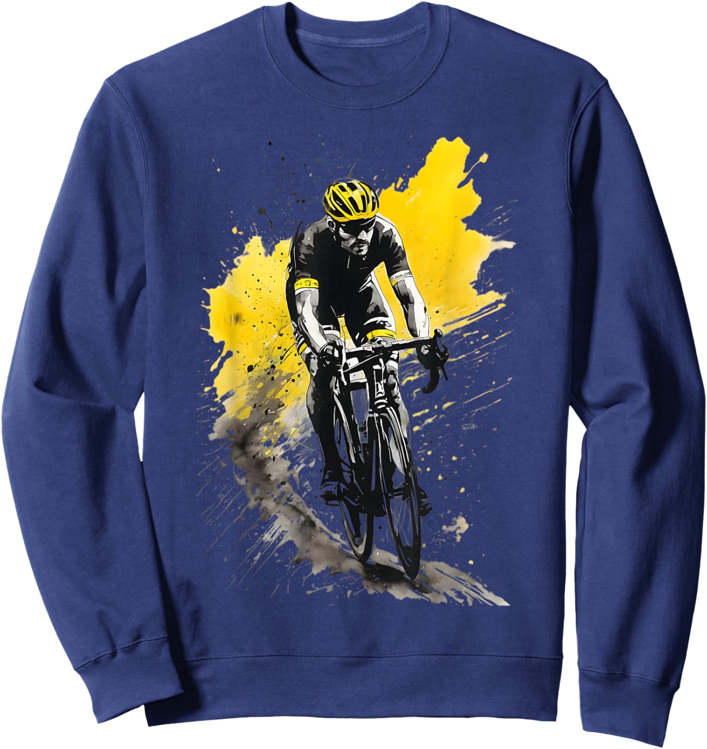 Racing Cyclist On Road Bike Sweatshirt - Sweatshirt | Navy