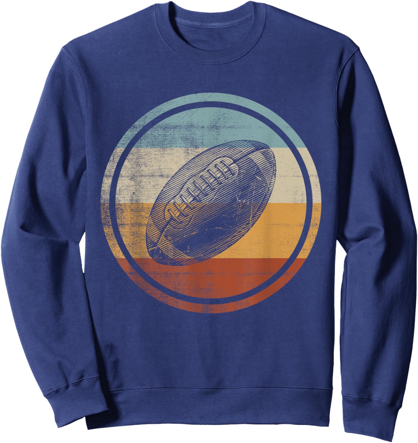 Retro Vintage Design American Football Sweatshirt - Sweatshirt | Navy