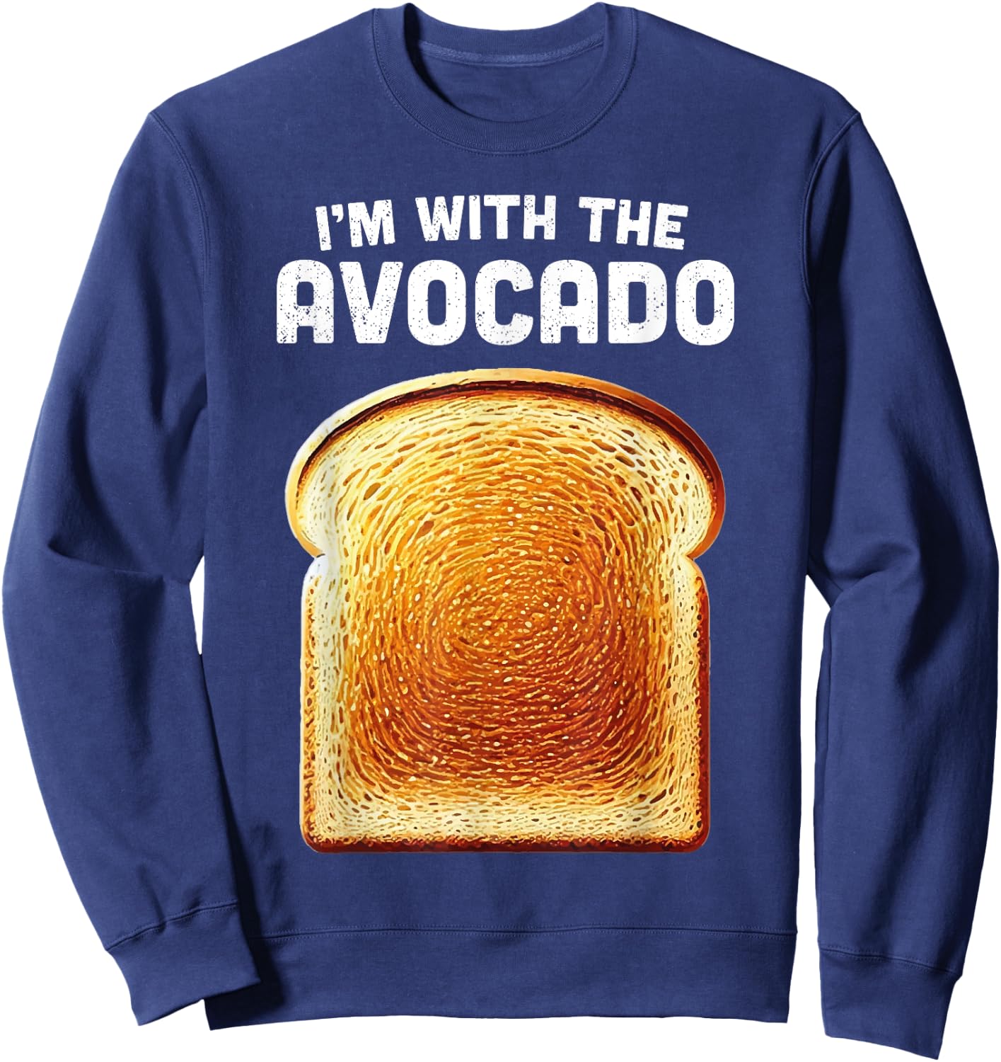 Im With Avocado Shirt Toast Matching Funny Halloween Costume Sweatshirt - Sweatshirt | Navy