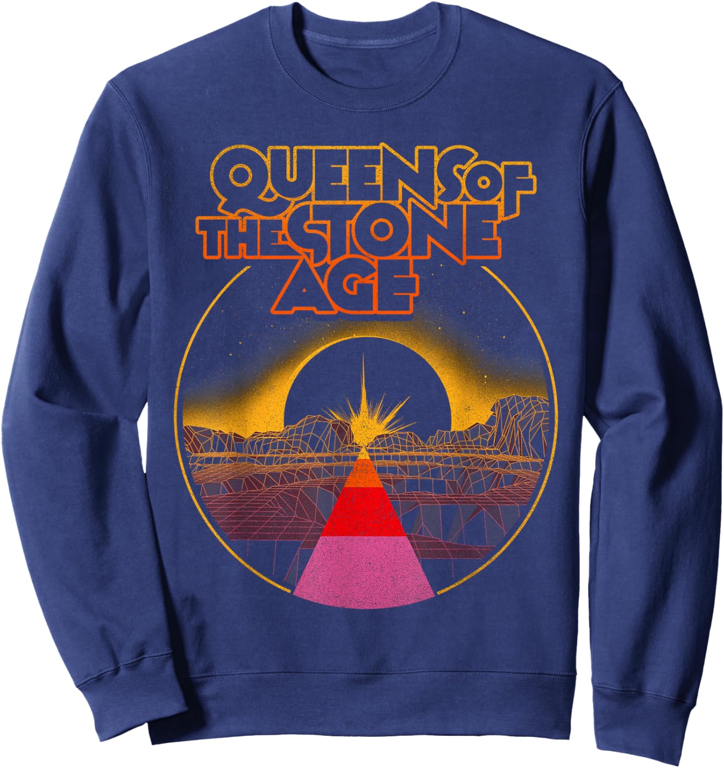 Official Queens of The Stone Age Desert Sun Sweatshirt - Sweatshirt | Navy