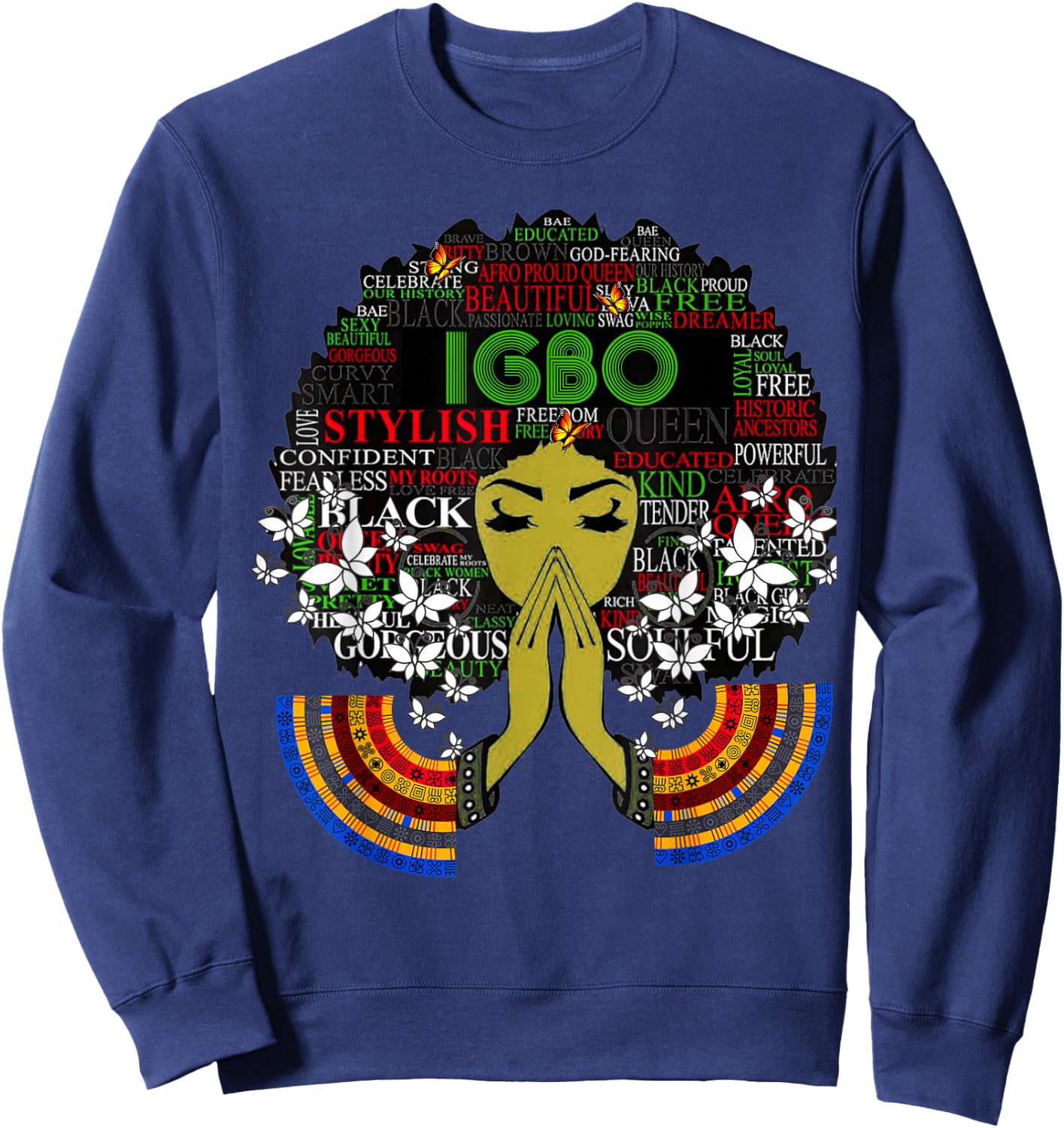 Igbo Girl - Cute Nigerian Girl Of Nigeria Sweatshirt - Sweatshirt | Navy