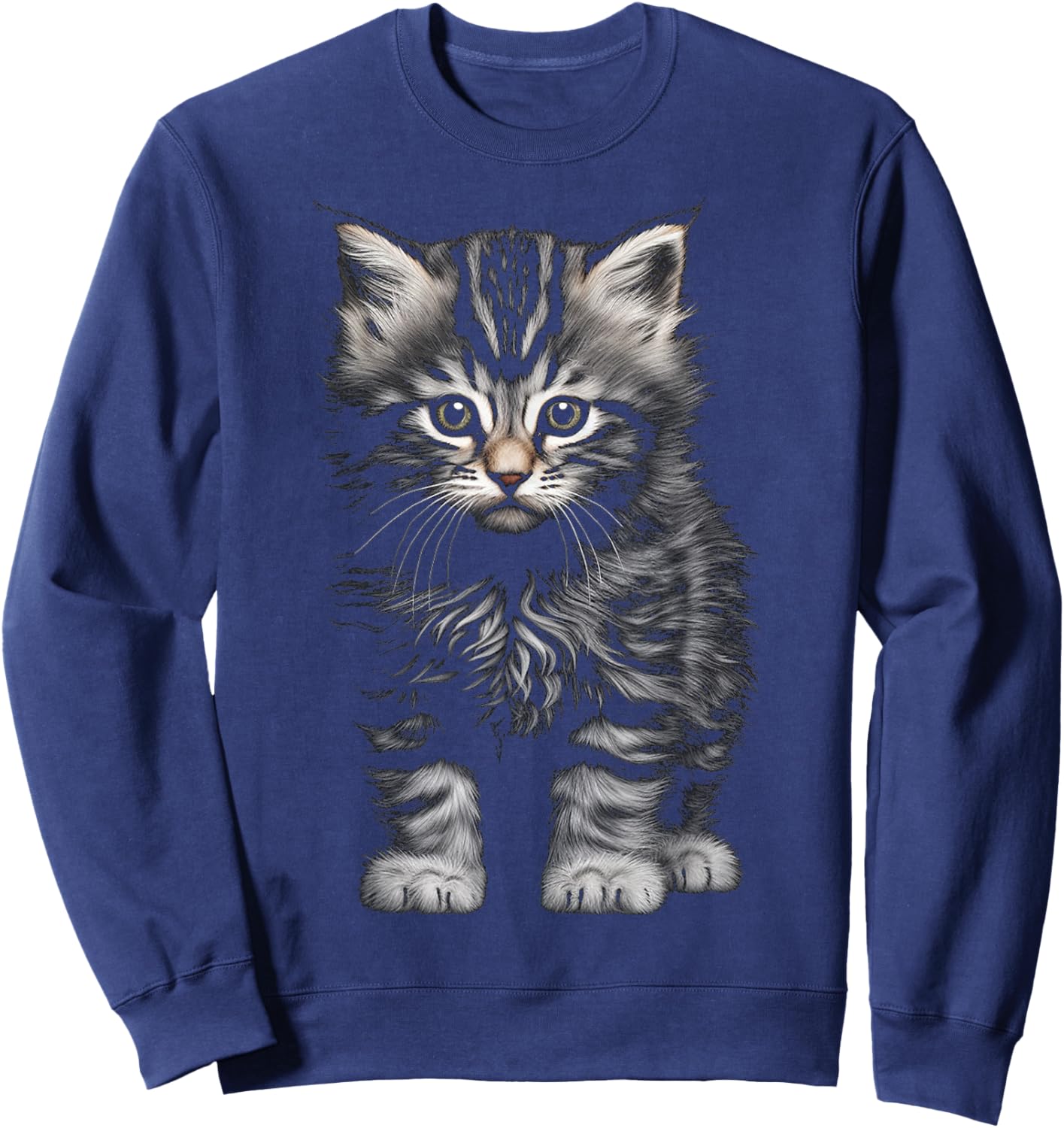 C@tLav Cat Graphic -Adults and Kids , Black, Small Sweatshirt - Sweatshirt | Navy