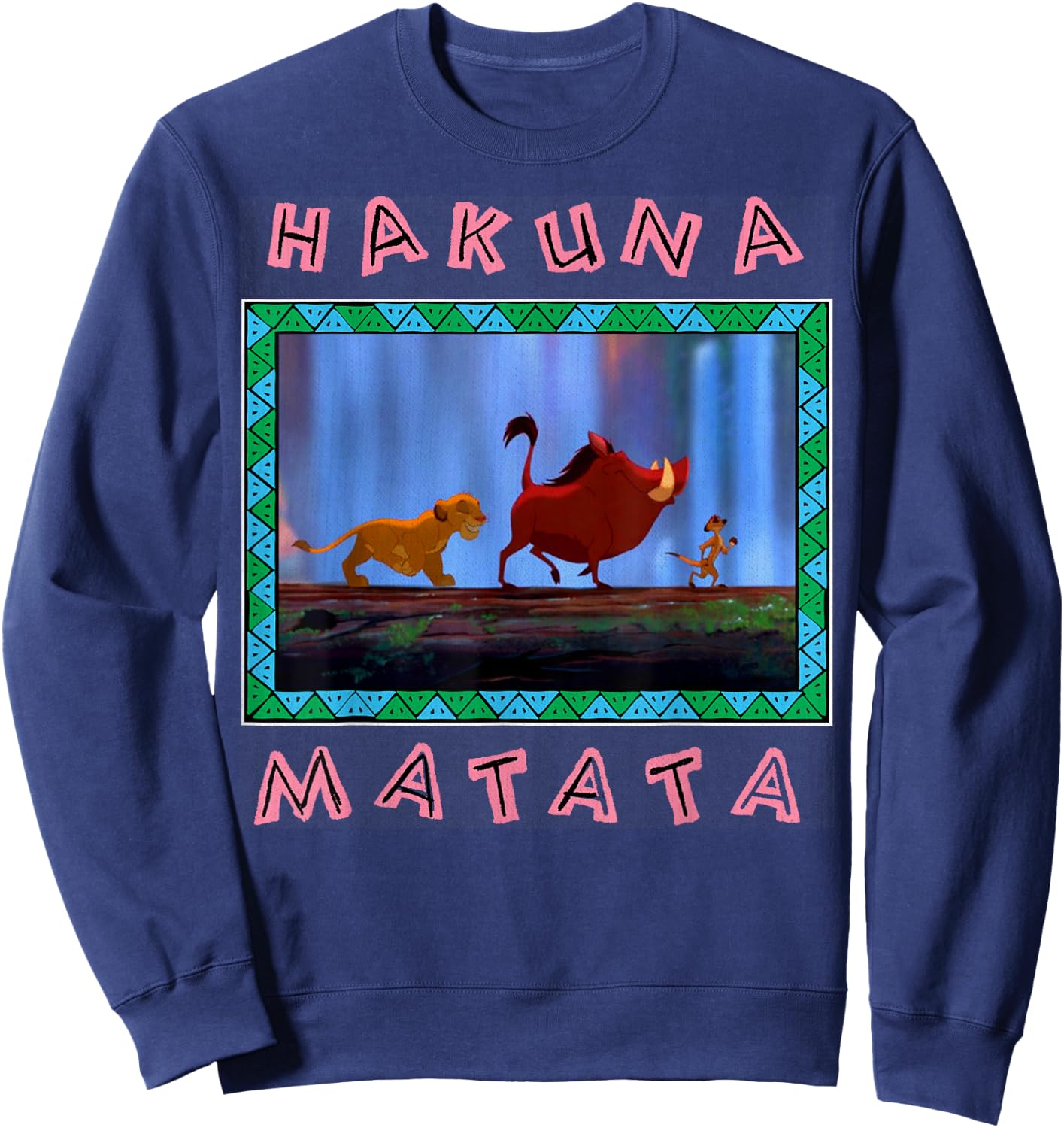 Disney The Lion King Hakuna Matata Simba Timon Pumba Jungle Sweatshirt - Sweatshirt | Navy