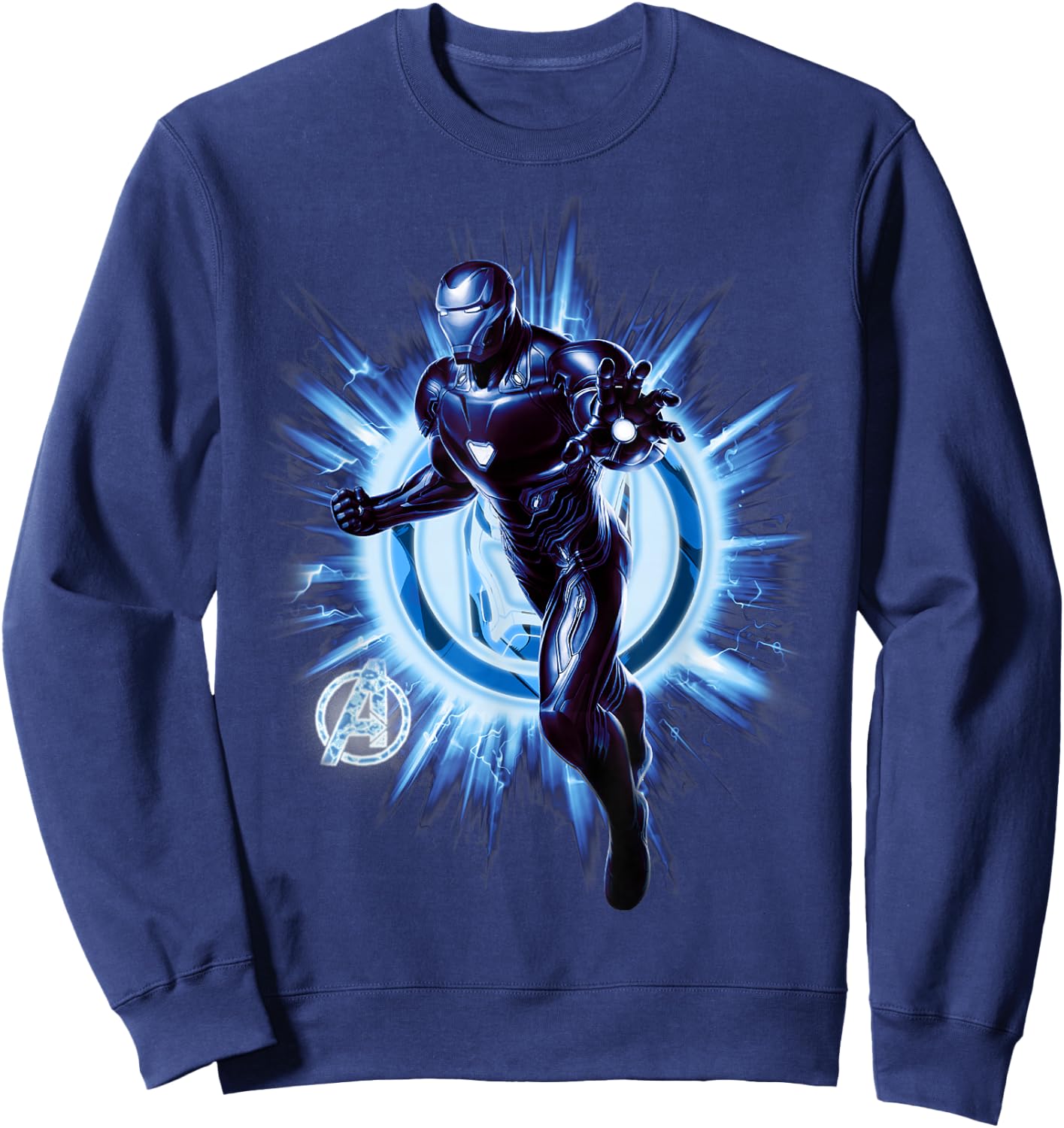 Marvel Avengers Endgame Iron Man Blast Graphic Sweatshirt - Sweatshirt | Navy
