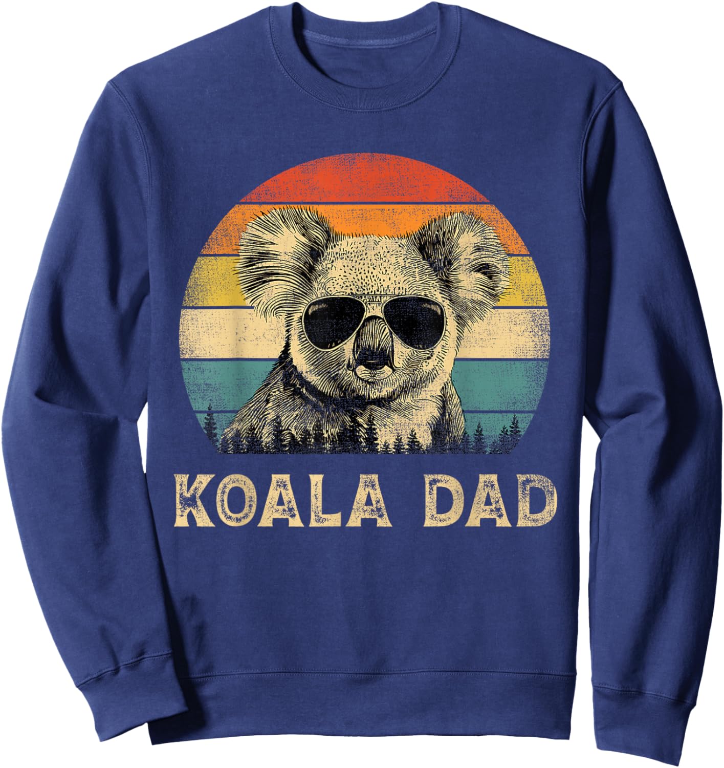 Vintage Koala Dad Koala Lovers Daddy Father's Day Sweatshirt - Sweatshirt | Navy