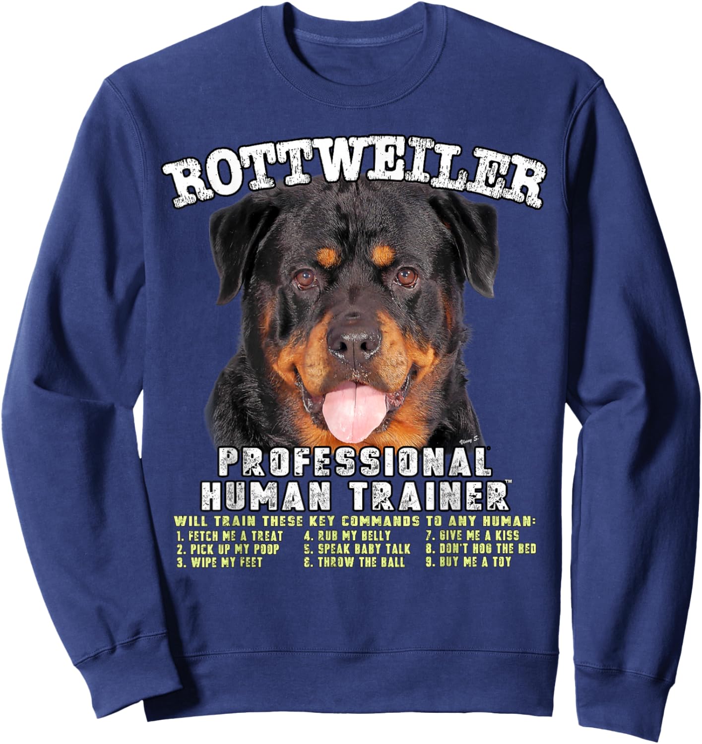 Rottweiler Dog Professional Human Trainer Sweatshirt - Sweatshirt | Navy