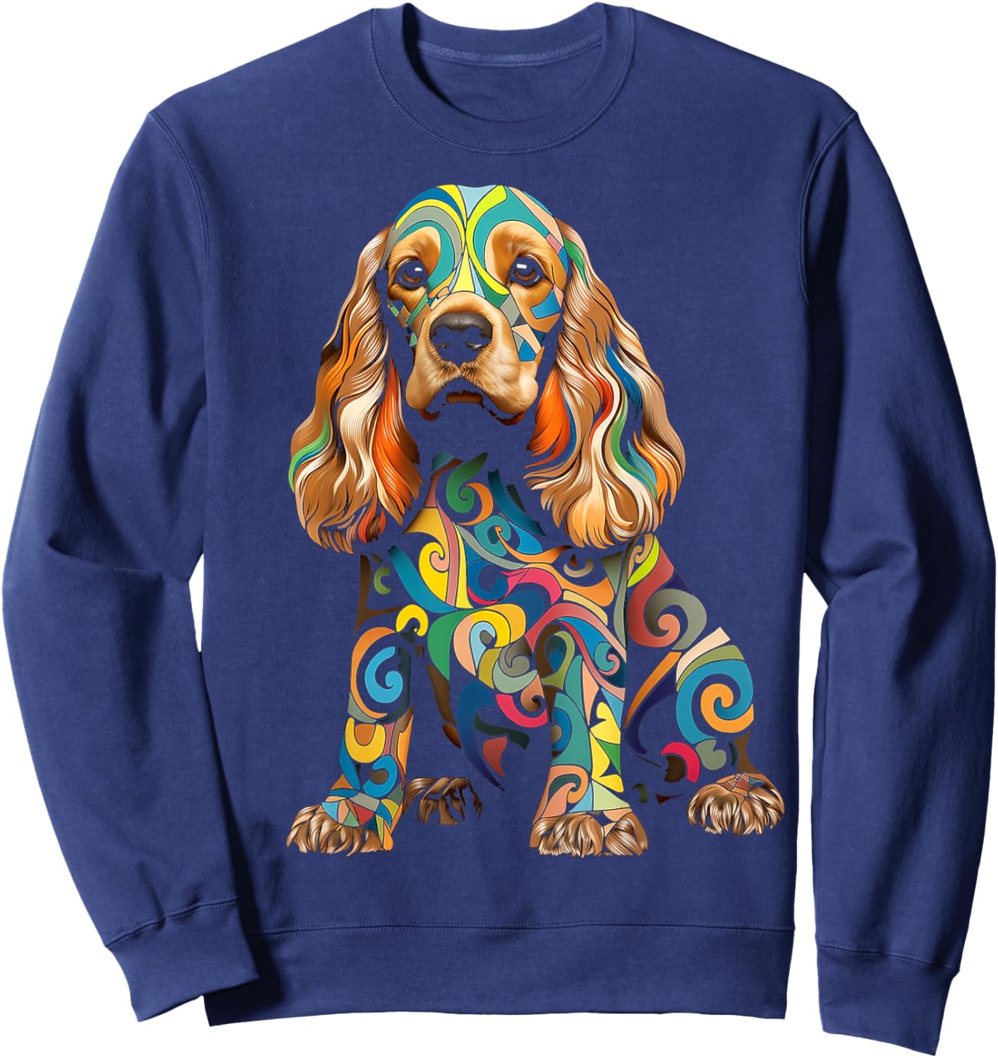 Cocker Spaniel Motif Pet Art Dog Cocker Spaniel Women Kids Sweatshirt - Sweatshirt | Navy