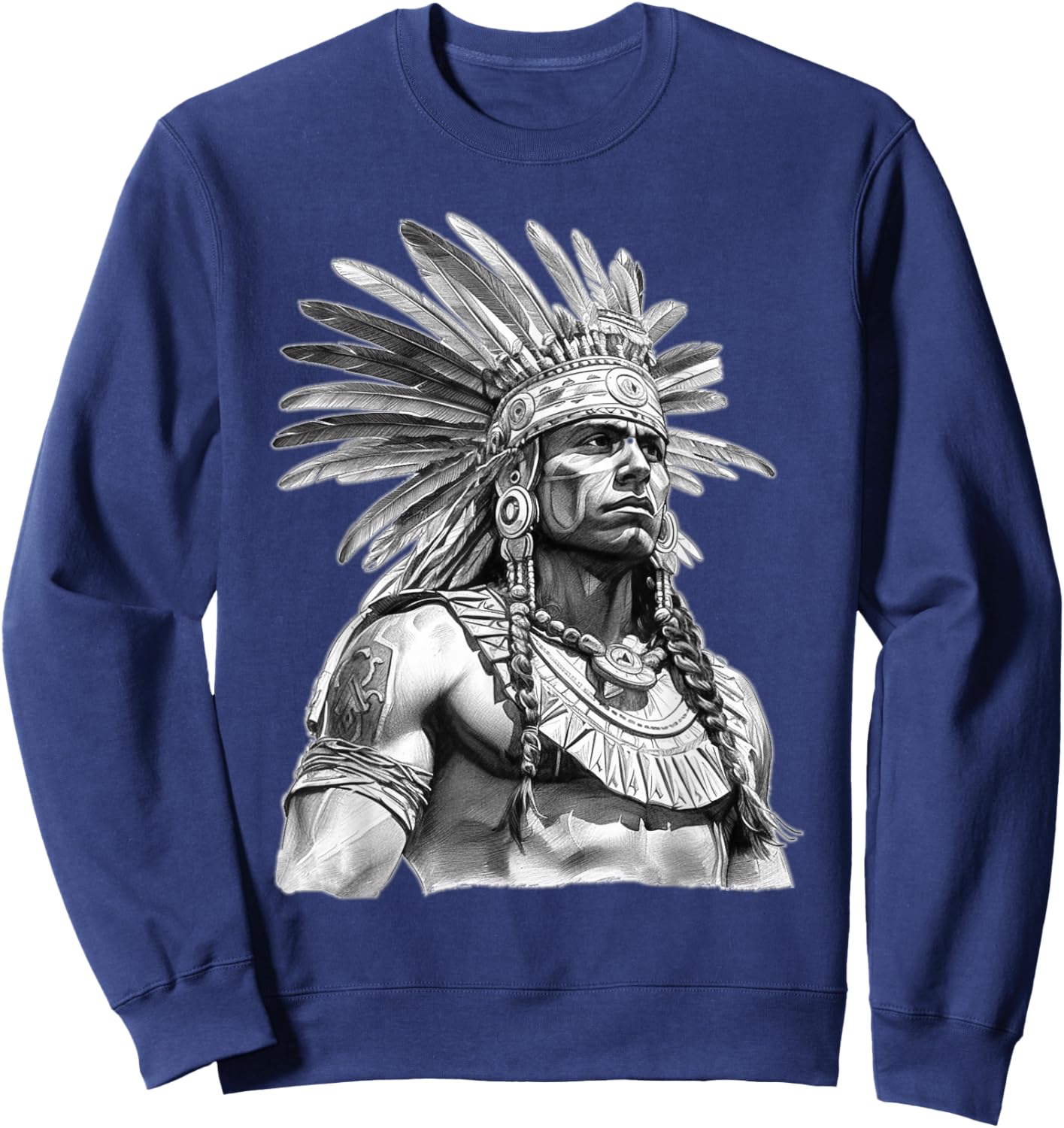 Mexican Aztec Warrior Mexico Mayan Maya Azteca Sweatshirt - Sweatshirt | Navy