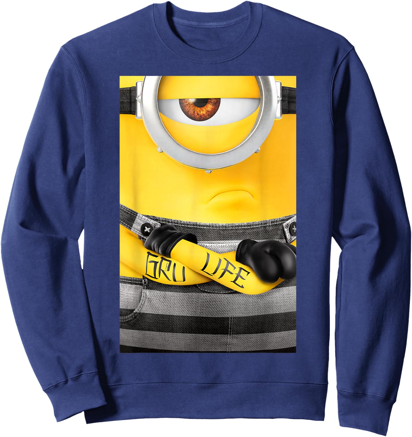 Despicable Me Minions Gru Life Tattoo Graphic Sweatshirt - Sweatshirt | Navy