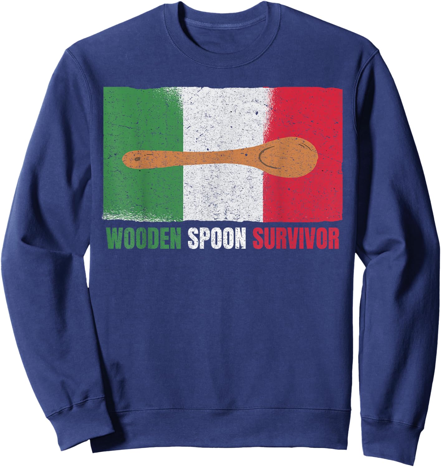 Funny "wooden spoon survivor" - Italian Sweatshirt - Sweatshirt | Navy