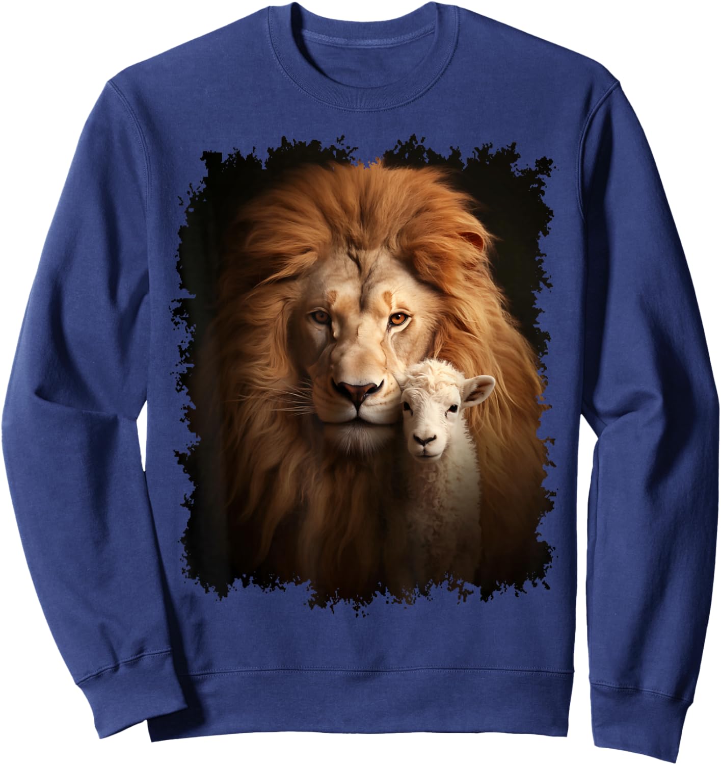 Lion and Lamb : Messiah Powerful Protector Sweatshirt - Sweatshirt | Navy