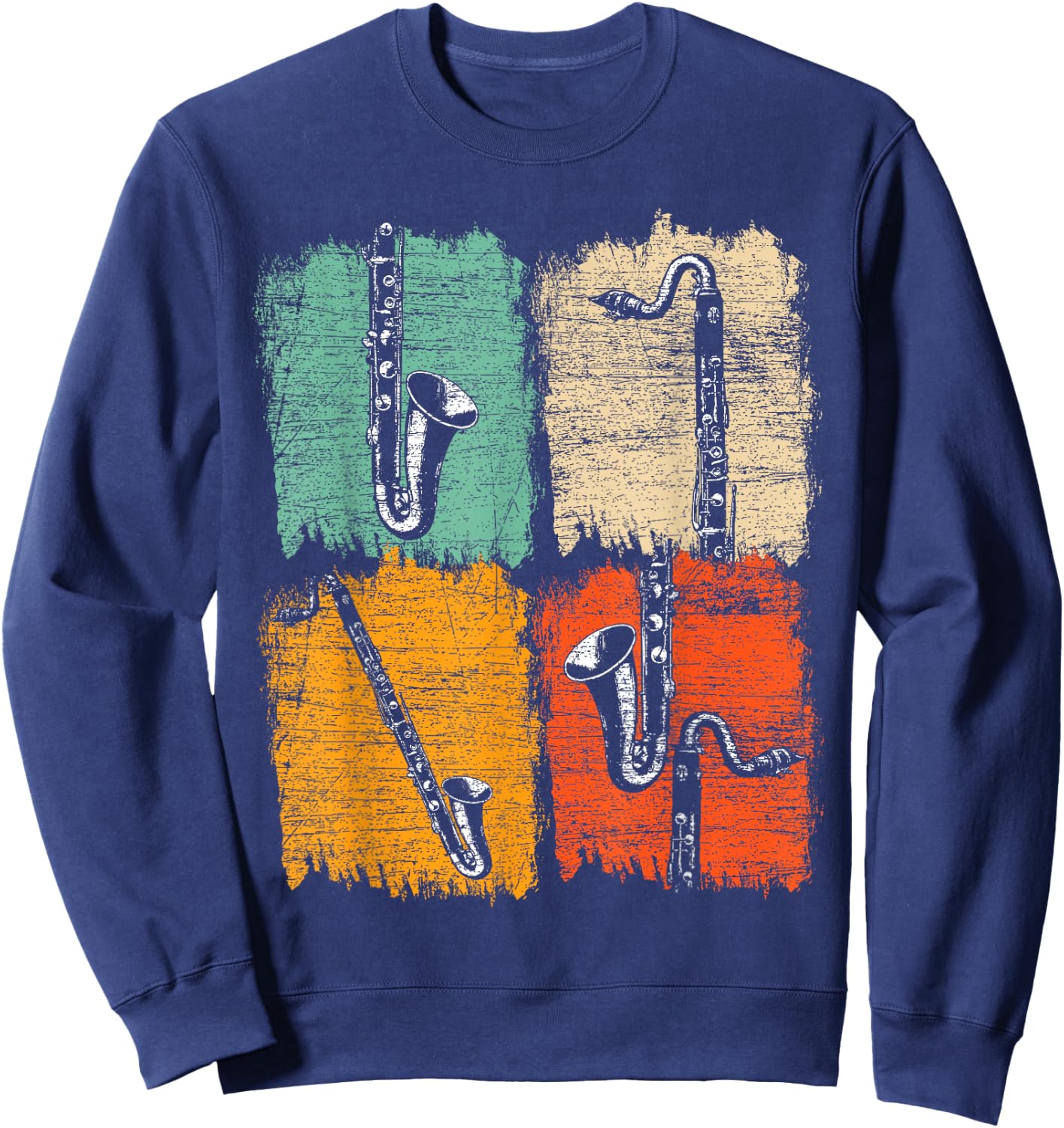 Retro Bass Clarinet Sweatshirt - Sweatshirt | Navy