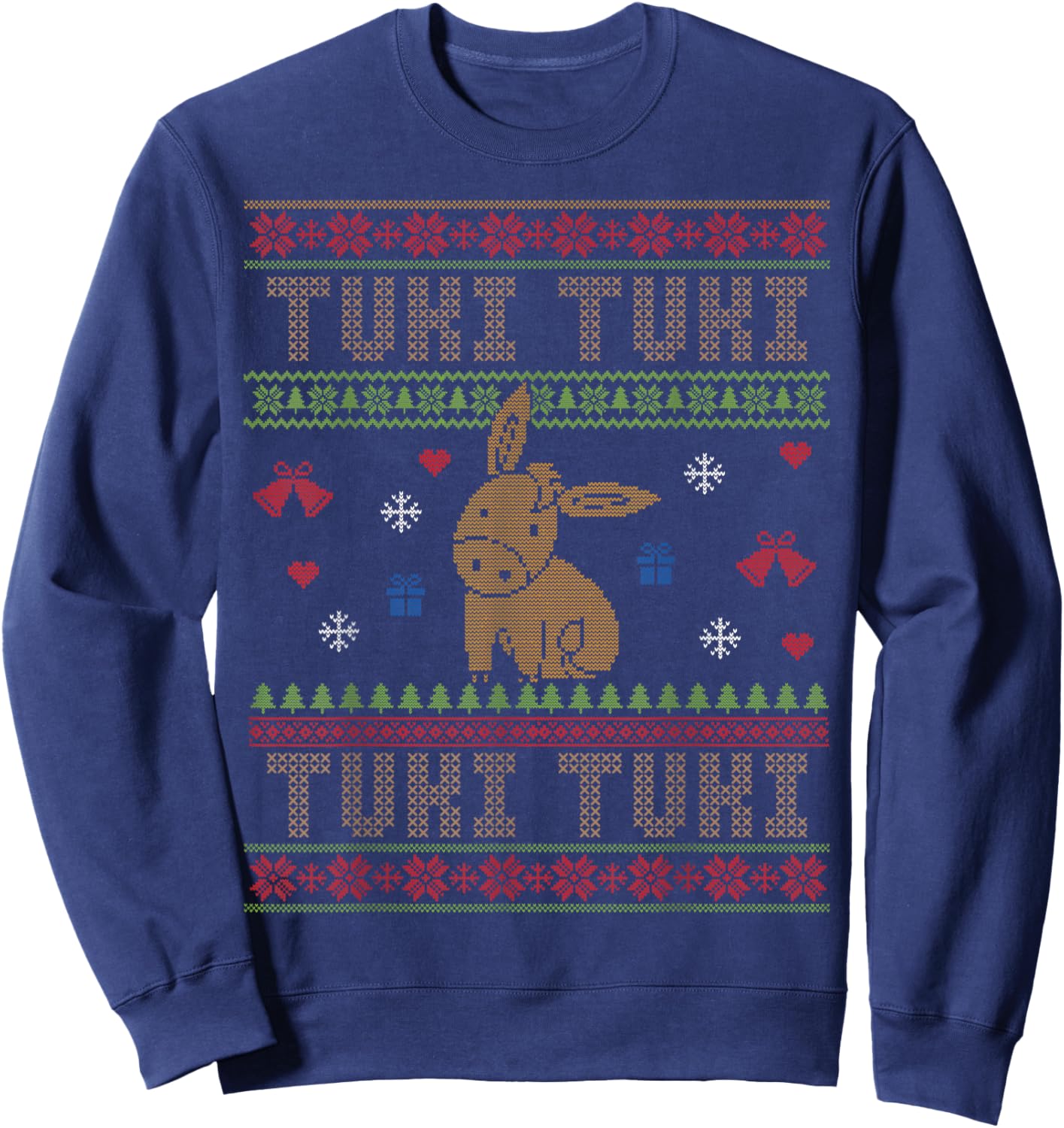 Mexican Christmas Burrito Sabanero Ugly Christmas Tuki Tuki Sweatshirt - Sweatshirt | Navy