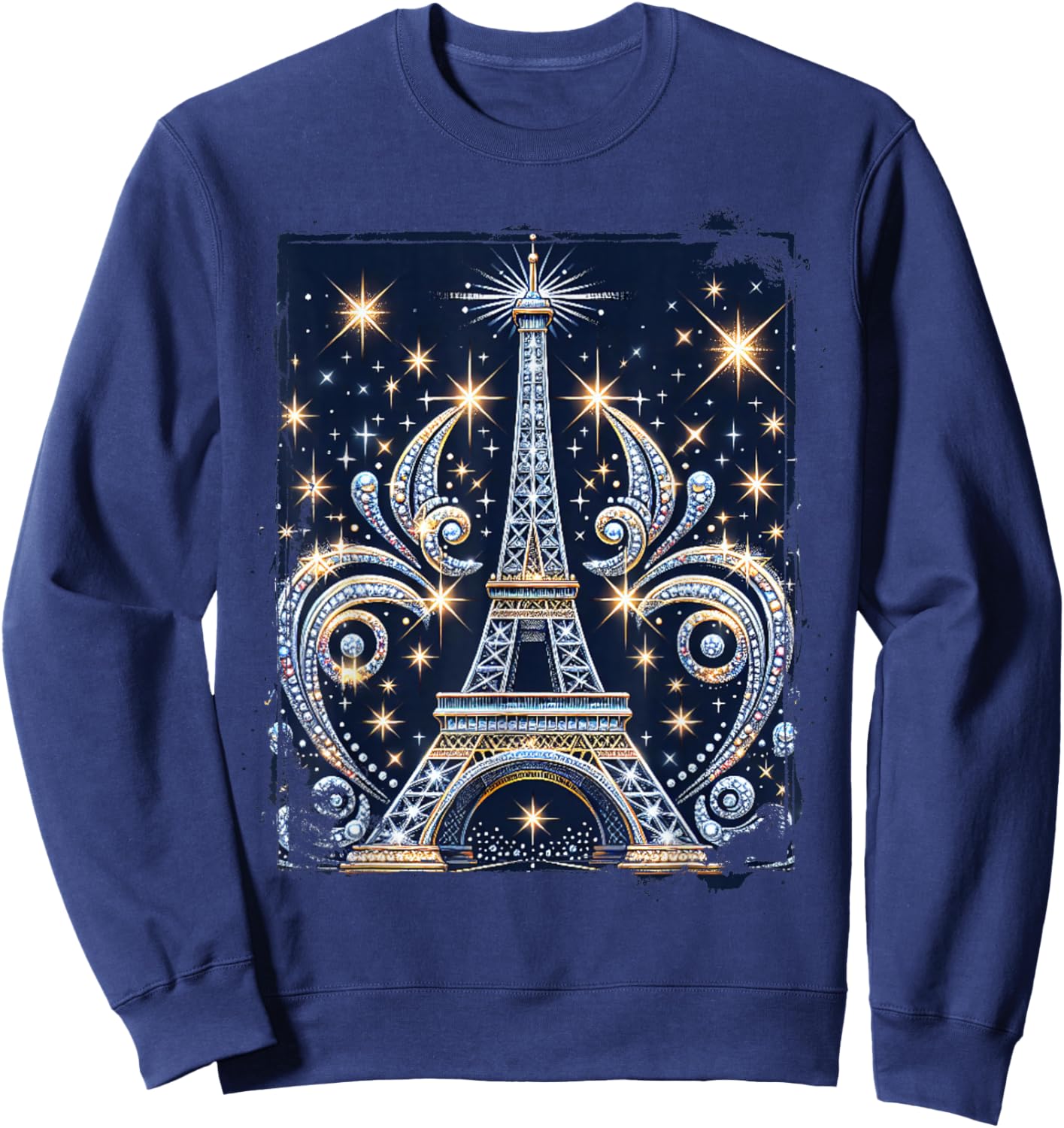 Eiffel Tower Diamonds Costume France Parisian Souvenir Paris Sweatshirt - Sweatshirt | Navy