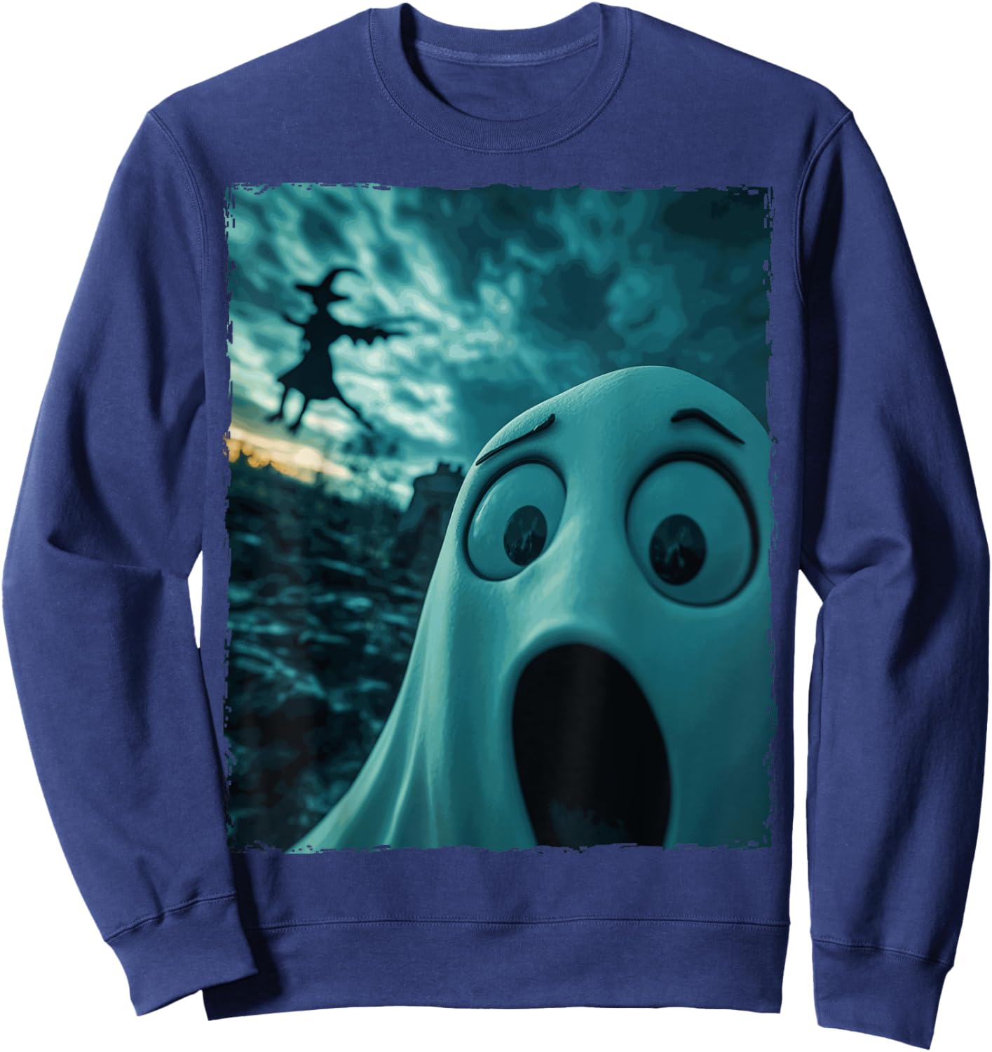 Funny Boo Ghost Witch Halloween Costume Sweatshirt - Sweatshirt | Navy