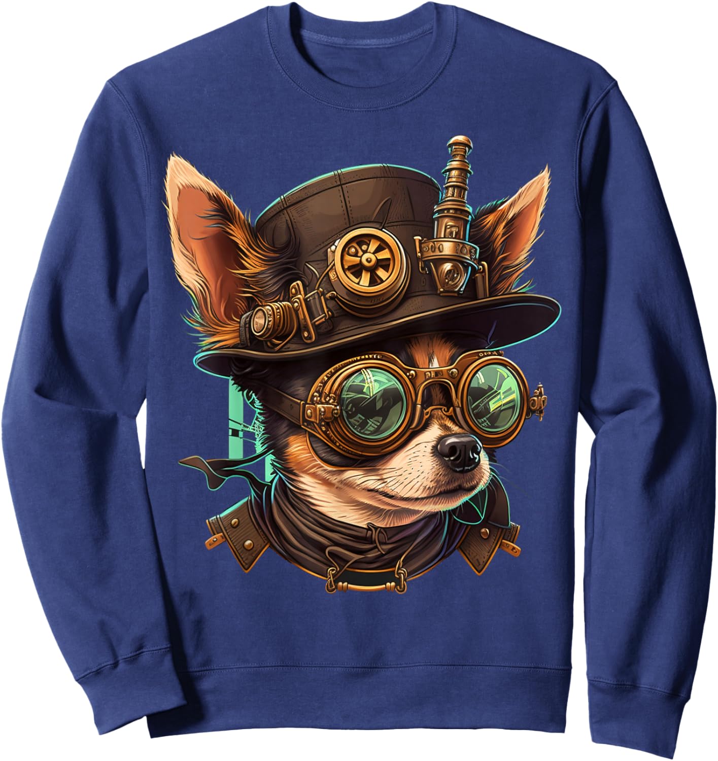 Steampunk Chihuahua Sweatshirt - Sweatshirt | Navy