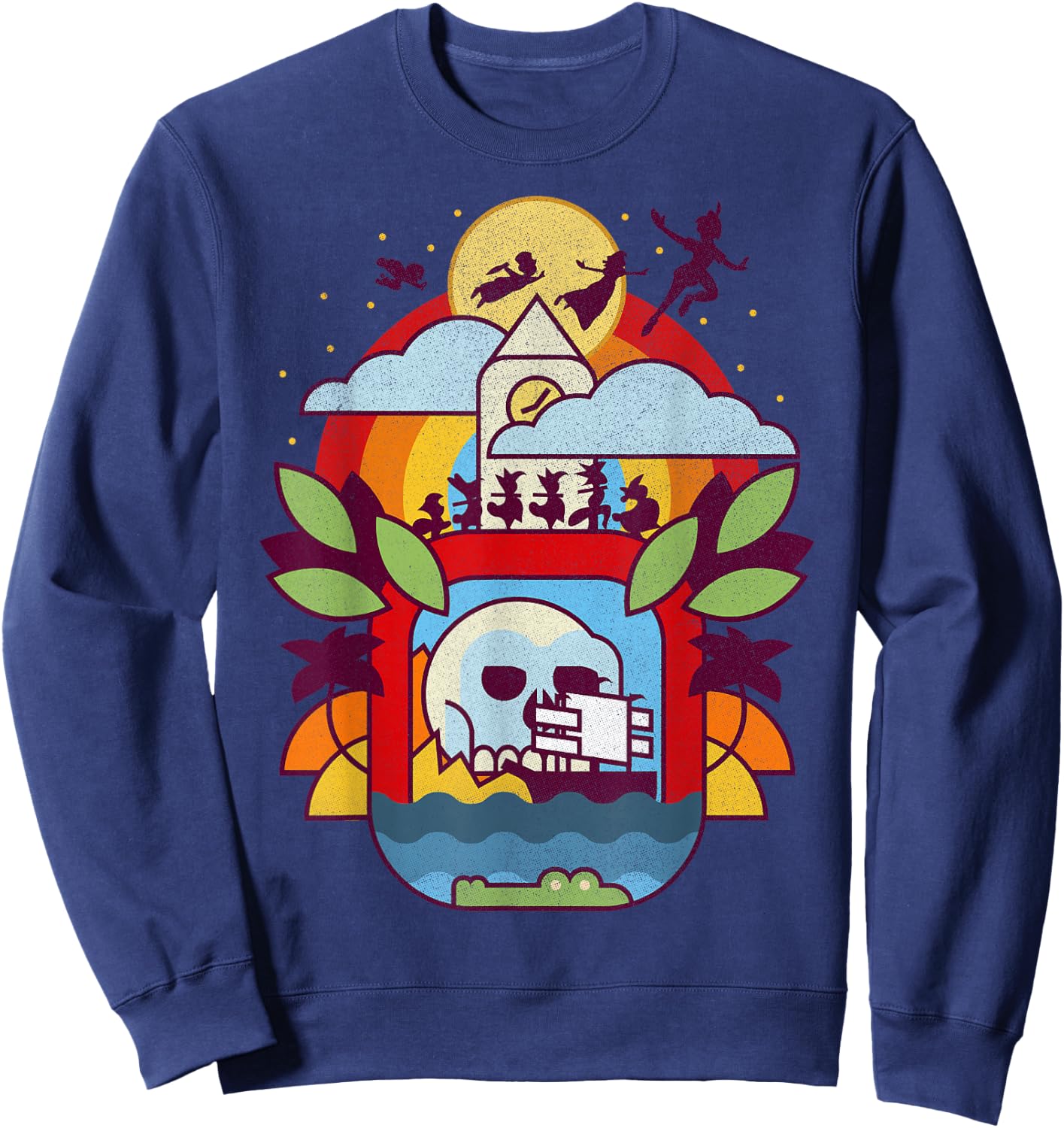 Disney Peter Pan Geometric Neverland Portrait Sweatshirt - Sweatshirt | Navy