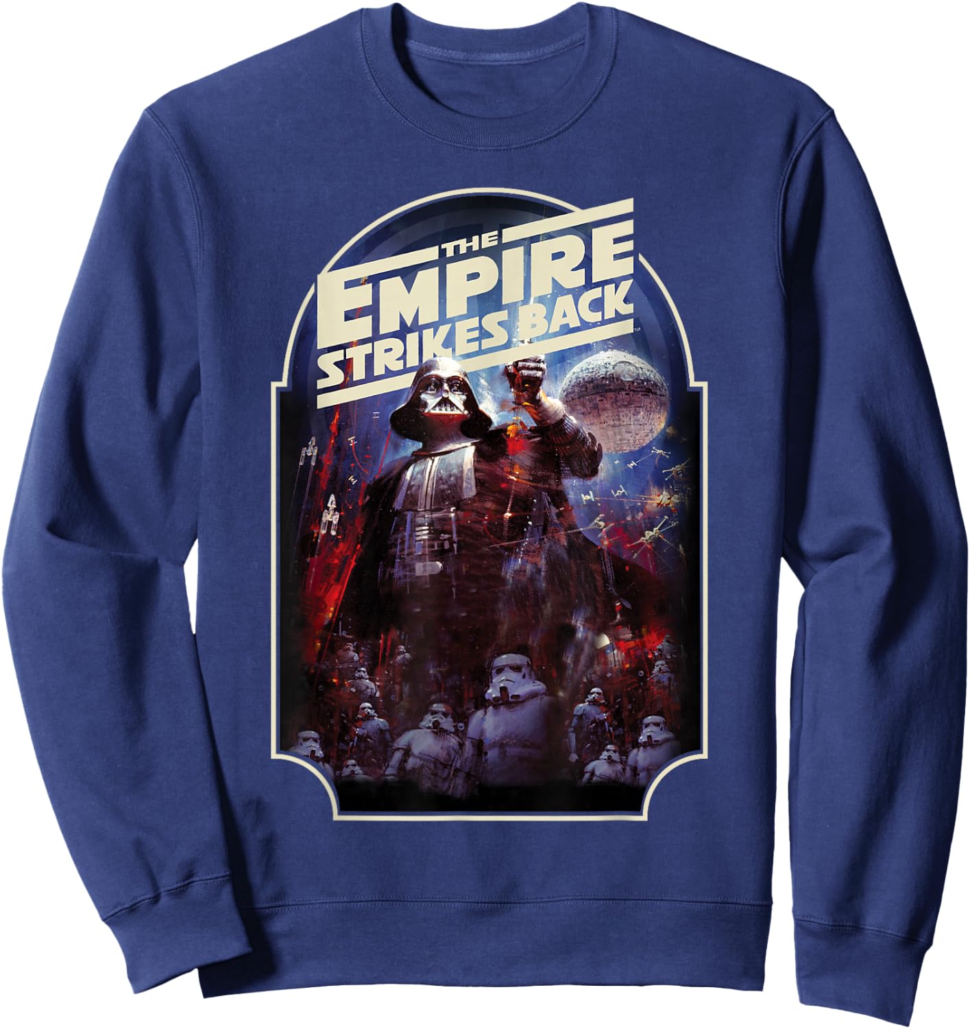Star Wars The Empire Strikes Back Vintage Poster Sweatshirt - Sweatshirt | Navy