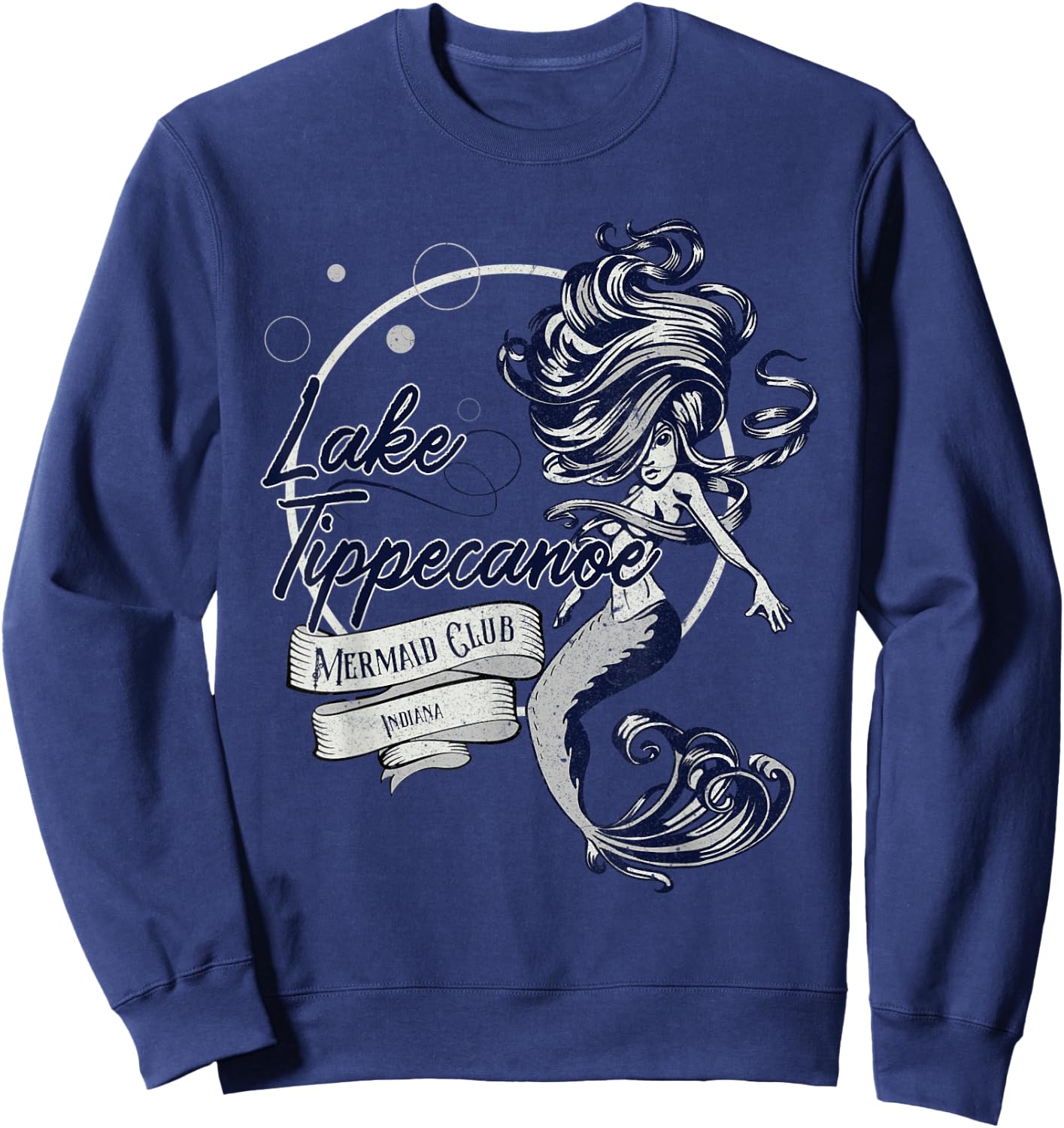 Tippecanoe Lake Mermaid Club, Indiana Sweatshirt - Sweatshirt | Navy