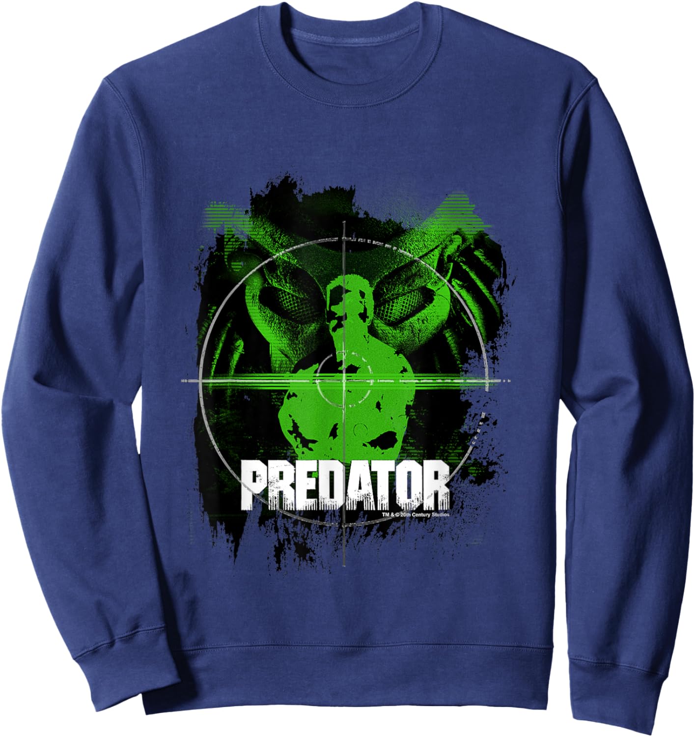 Predator Dutch Alien Hunter Pointer Silhouette Retro Poster Sweatshirt - Sweatshirt | Navy