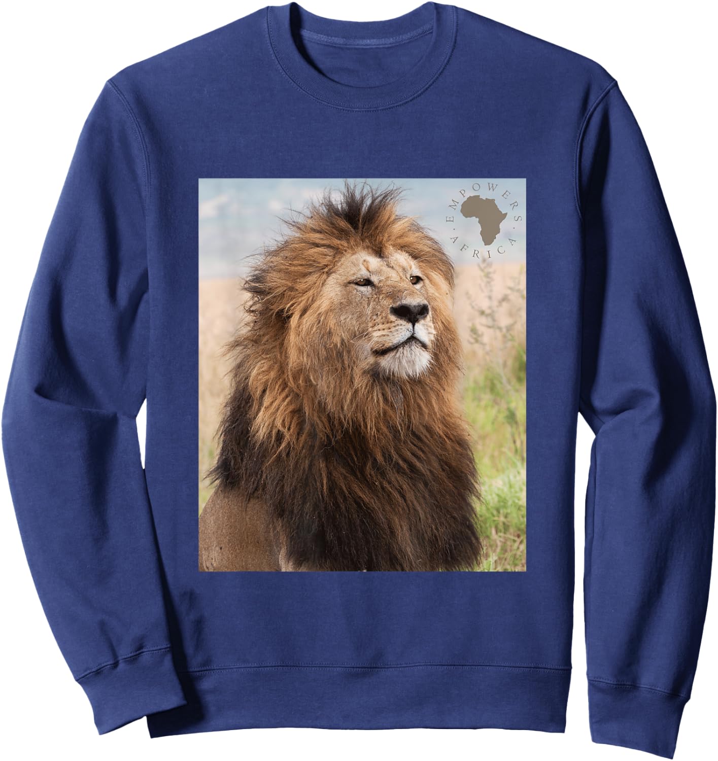 African Lion Pride Sweatshirt - Sweatshirt | Navy