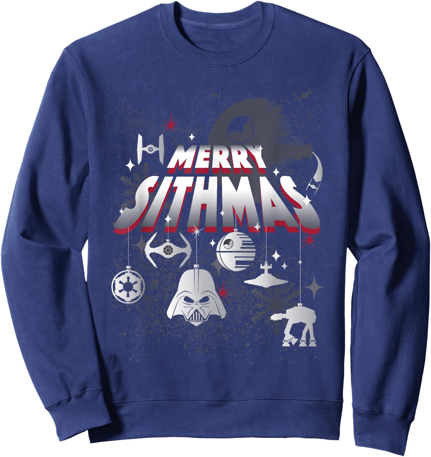 Star Wars Christmas Dark Side Group Shot Merry Sithmas Sweatshirt - Sweatshirt | Navy