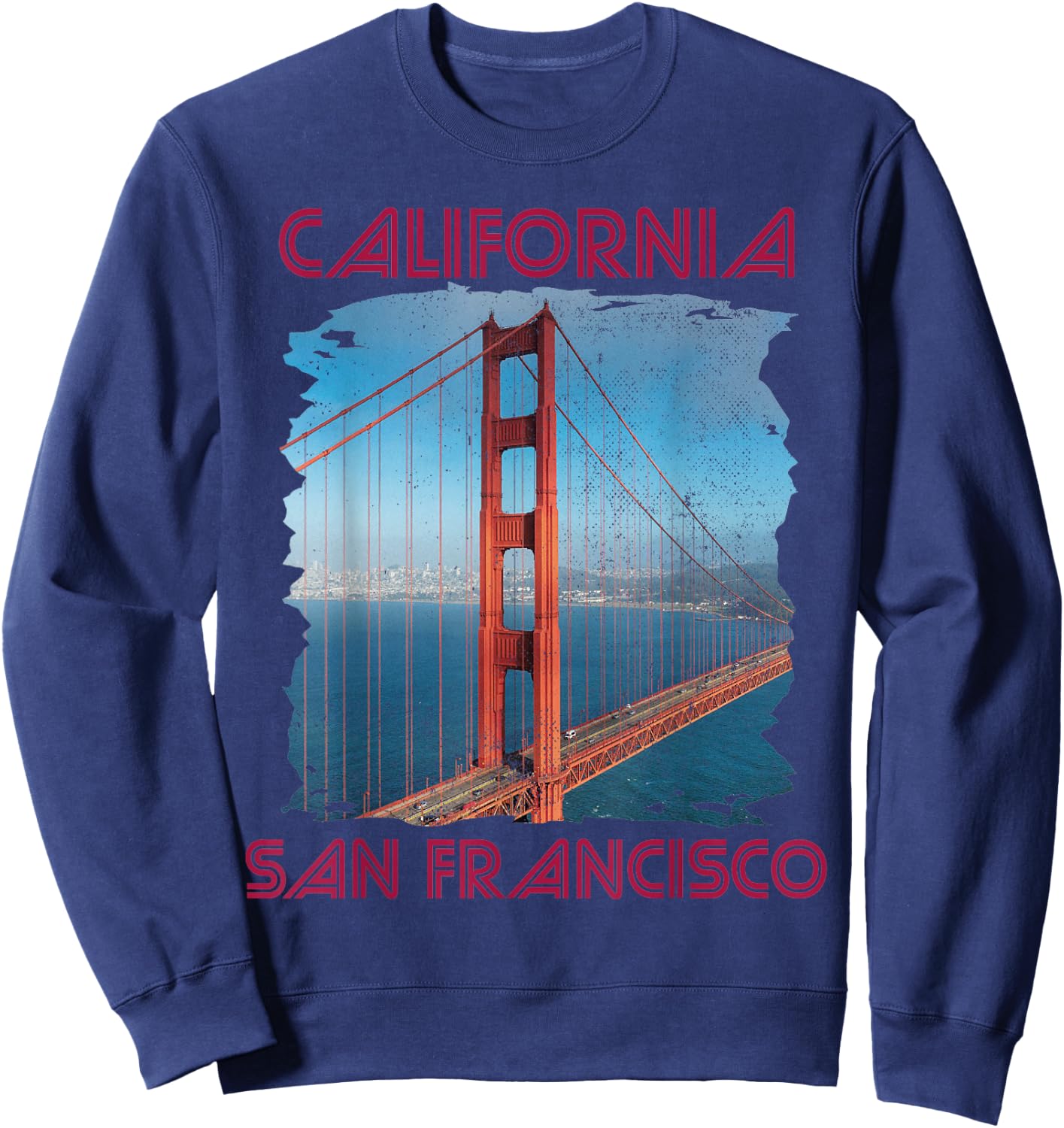 California Golden Gate Bridge Souvenir San Francisco Tour Sweatshirt - Sweatshirt | Navy
