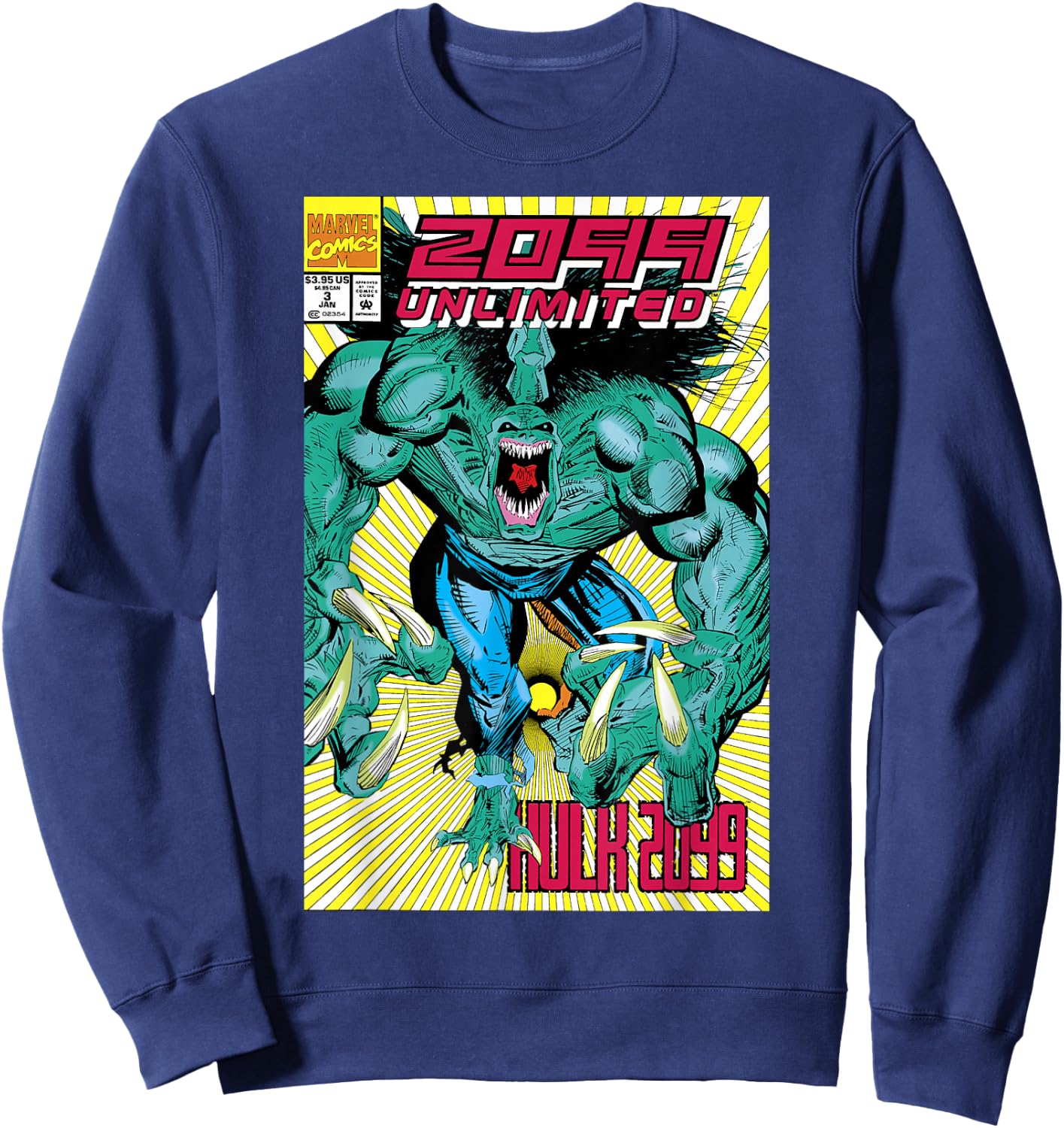 Marvel Hulk 2099 Comic Cover Sweatshirt - Sweatshirt | Navy