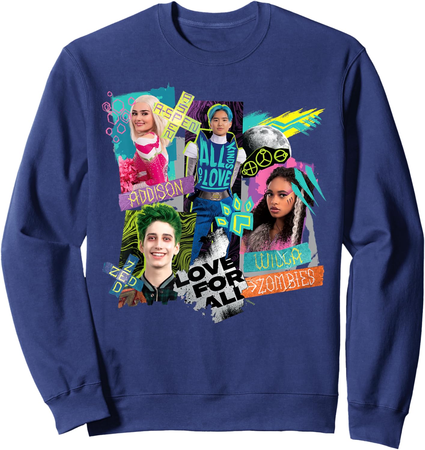 Disney Channel Zombies 3 Love for All, All Kinds of Love Sweatshirt - Sweatshirt | Navy