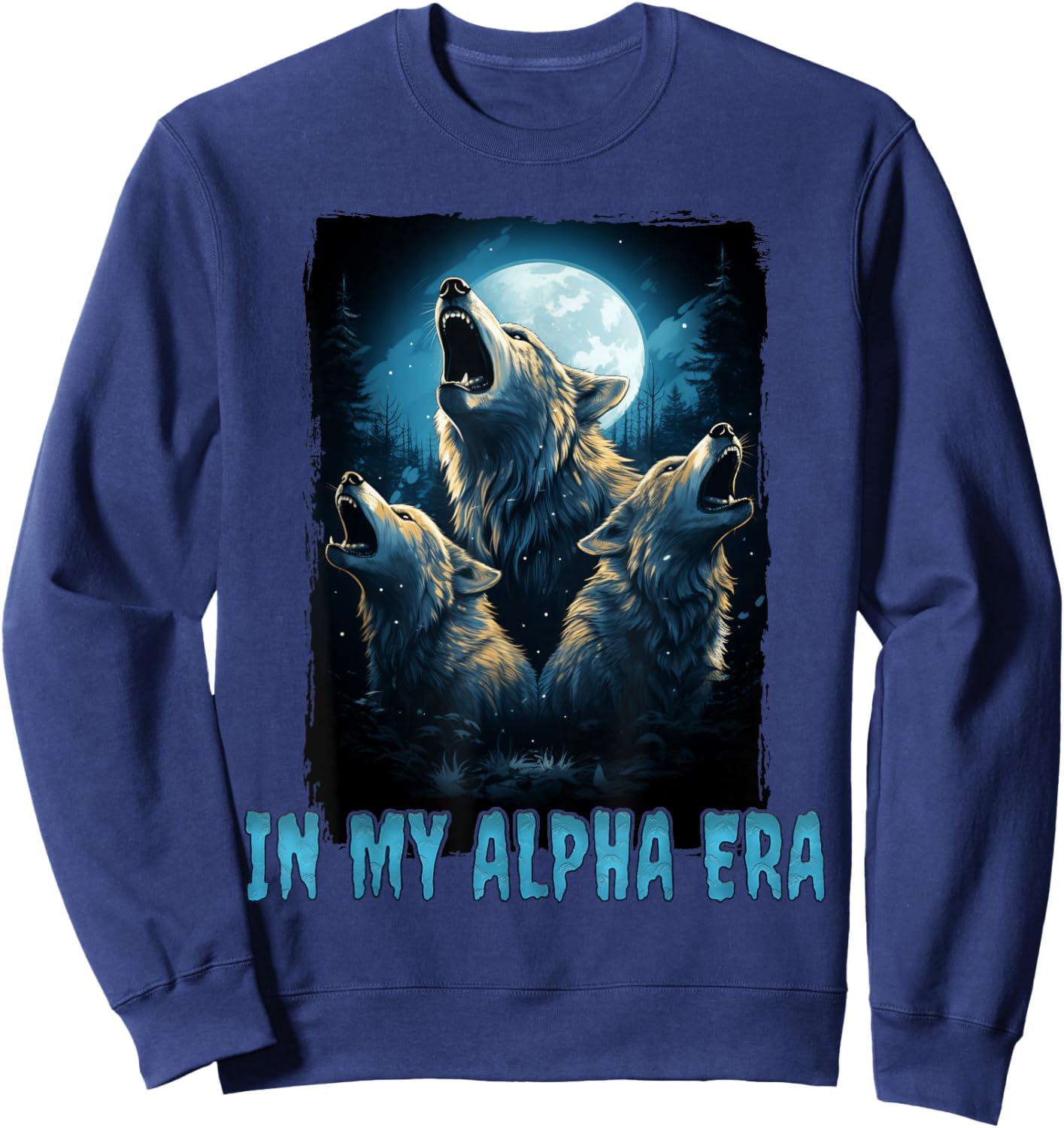 Wolf In My Alpha Era Sweatshirt - Sweatshirt | Navy
