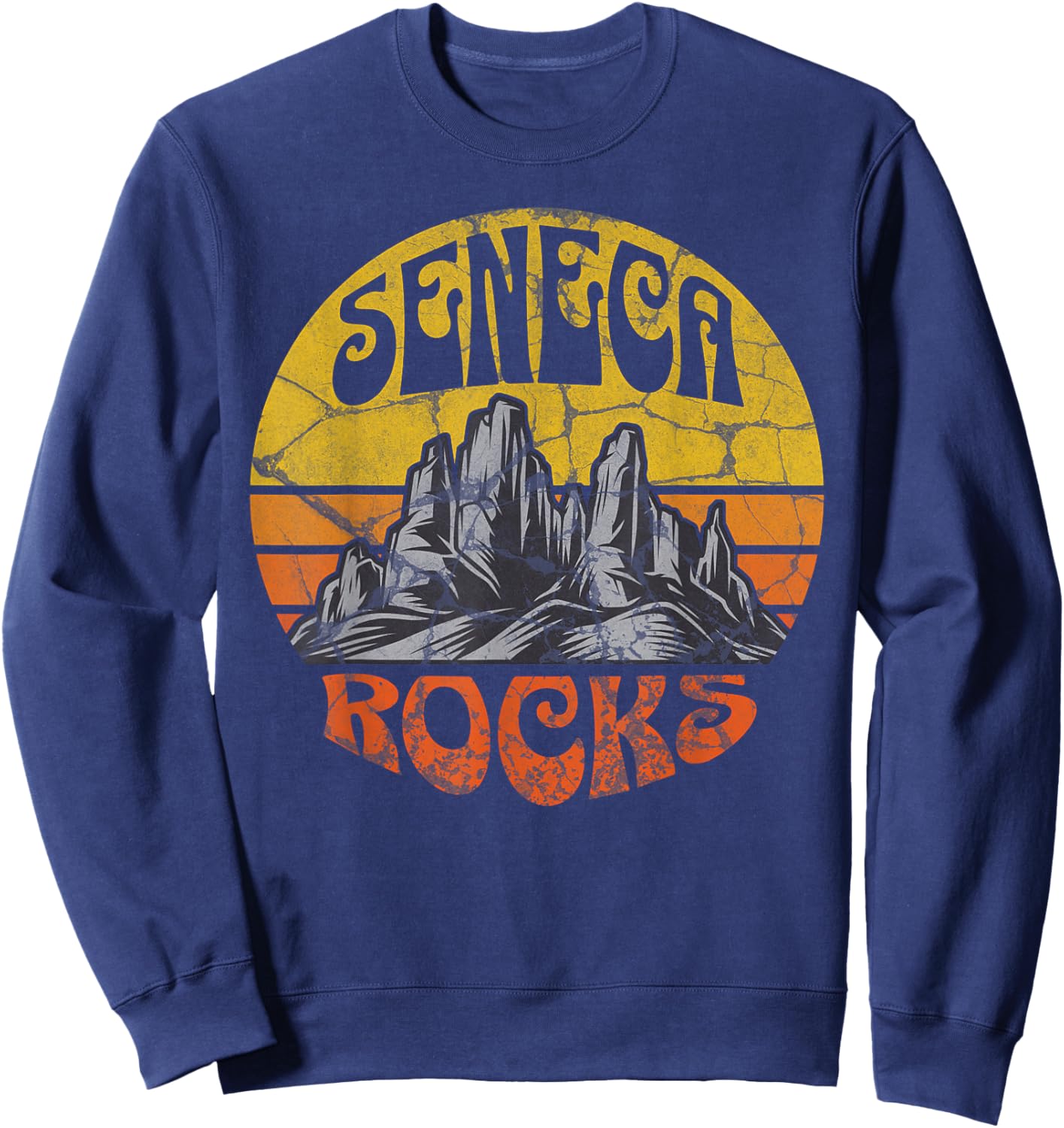 Seneca Rocks West Virginia Nature Hiking Outdoors Sweatshirt - Sweatshirt | Navy