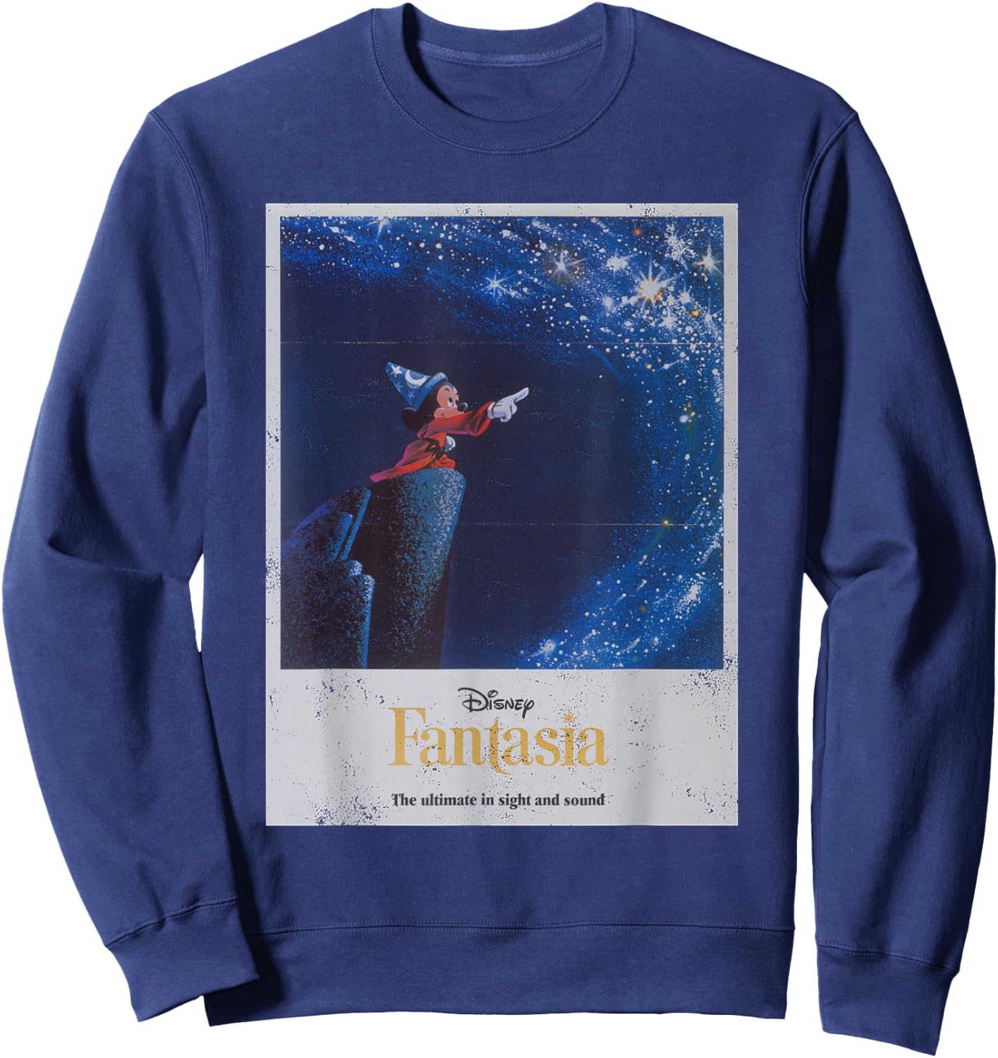 Disney Mickey Mouse Fantasia Retro Poster Small Sweatshirt - Sweatshirt | Navy