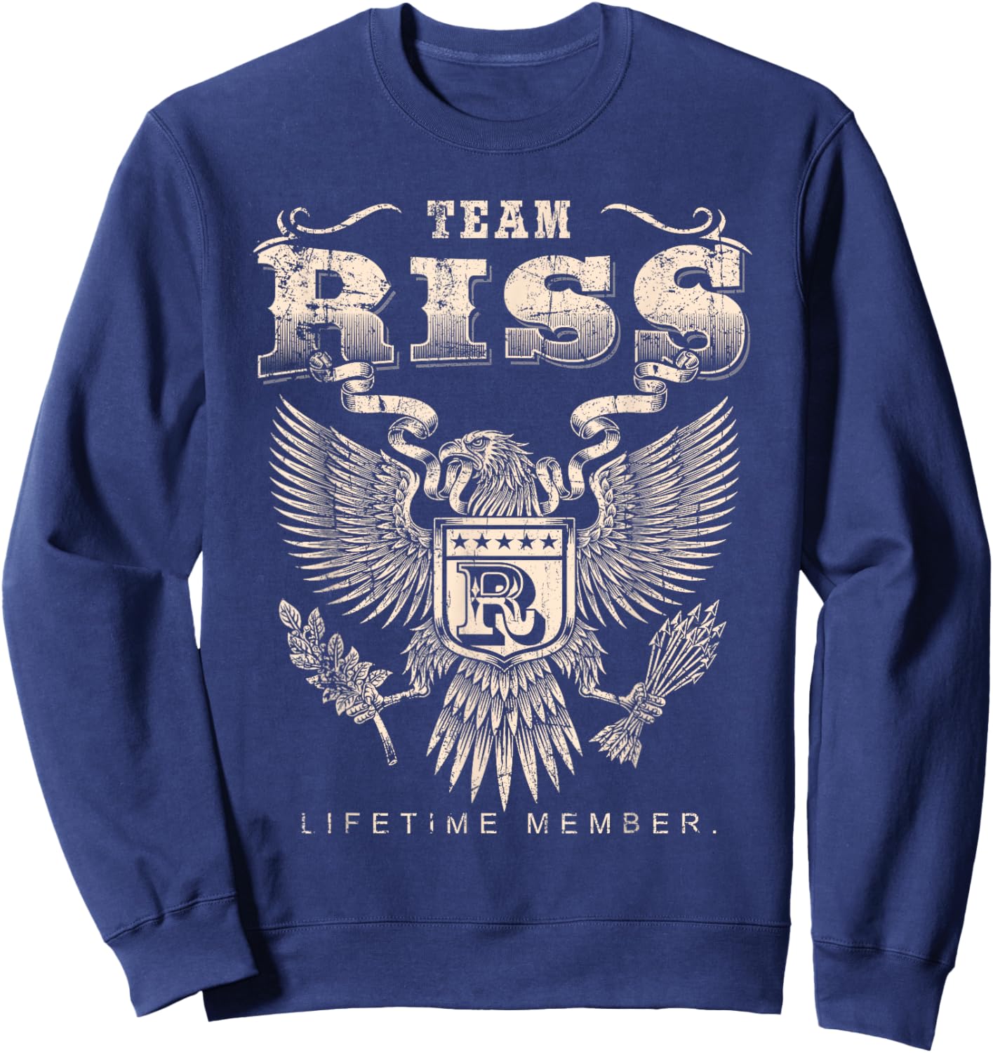 Team Riss Lifetime Member - Riss Name Sweatshirt - Sweatshirt | Navy