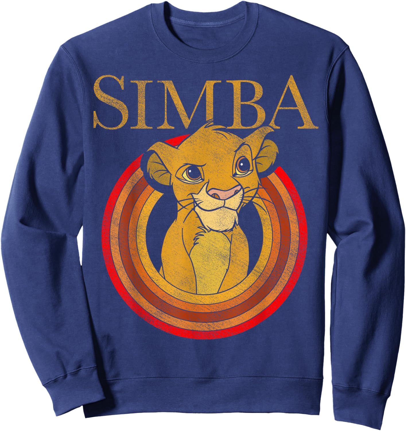 Disney The Lion King Simba Vintage Portrait Front And Back Sweatshirt - Sweatshirt | Navy
